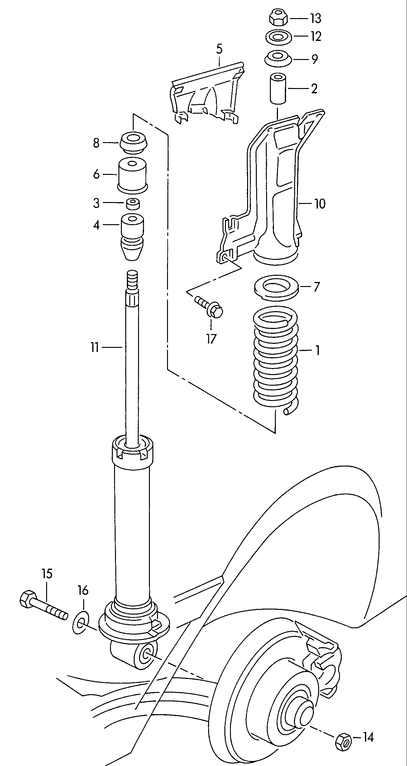 VAG 8A5513029P - Amortizor parts5.com