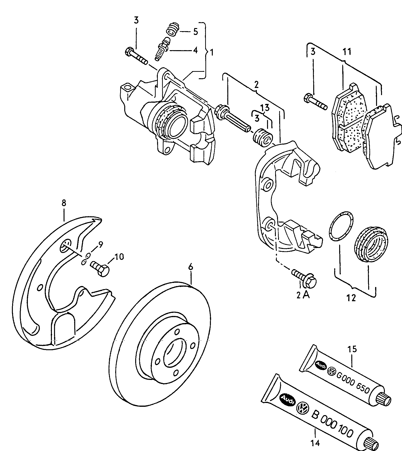 VAG 357 615 124 AX - Etrier frana parts5.com