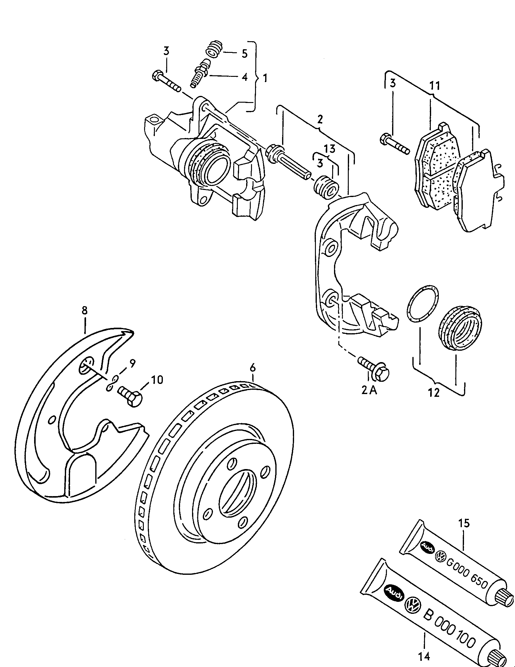 VAG 443 615 124 FX - Brzdový strmeň parts5.com