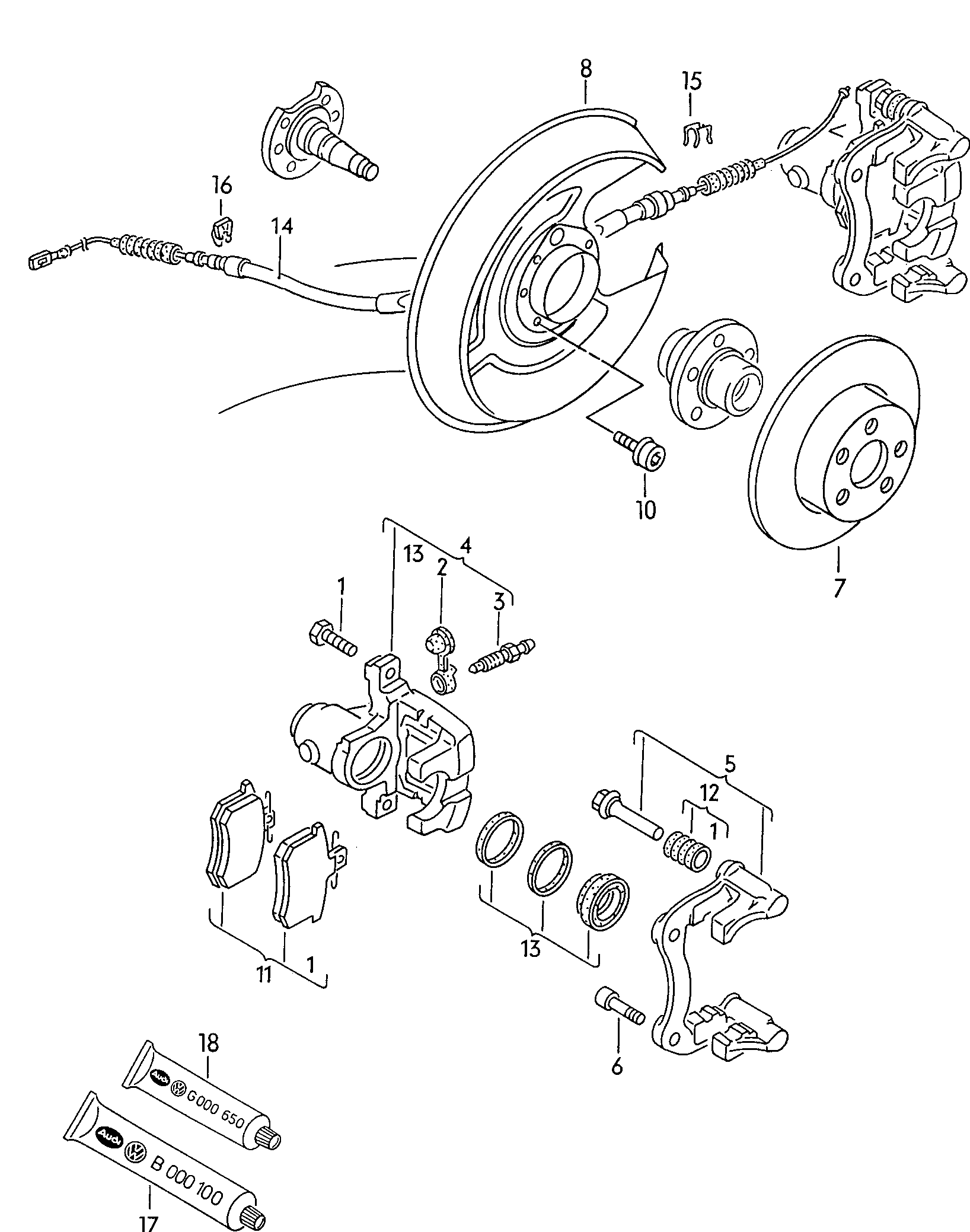 VAG 8A0698680 X - Σετ επισκευής, δαγκάνα φρένων parts5.com