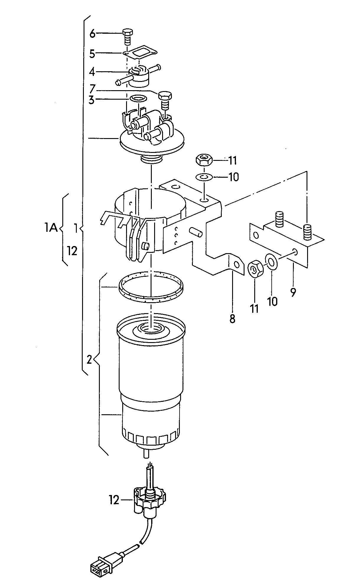 Seat 028 127 435 A - Filtru combustibil parts5.com