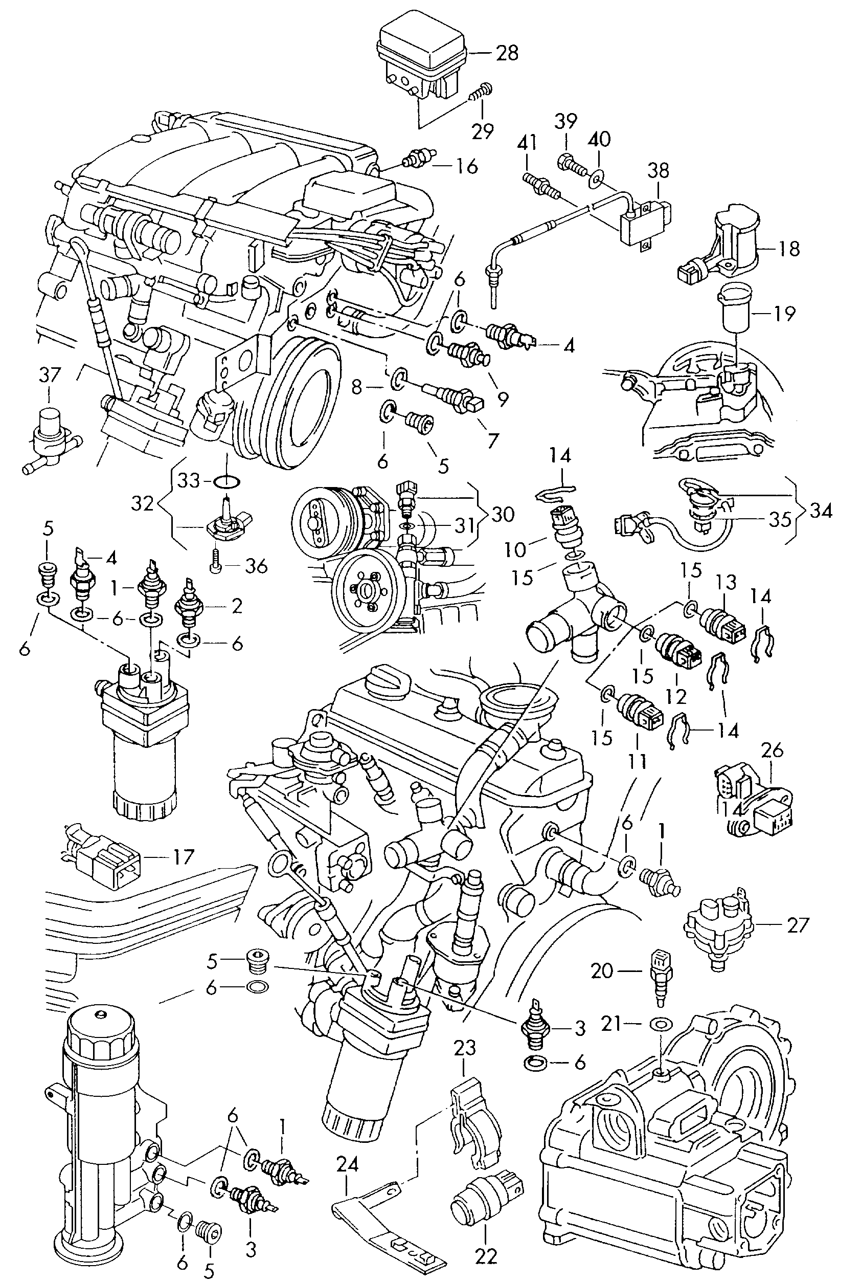 Bentley 06A 919 501 - Andur,Jahutusvedeliku temp. parts5.com