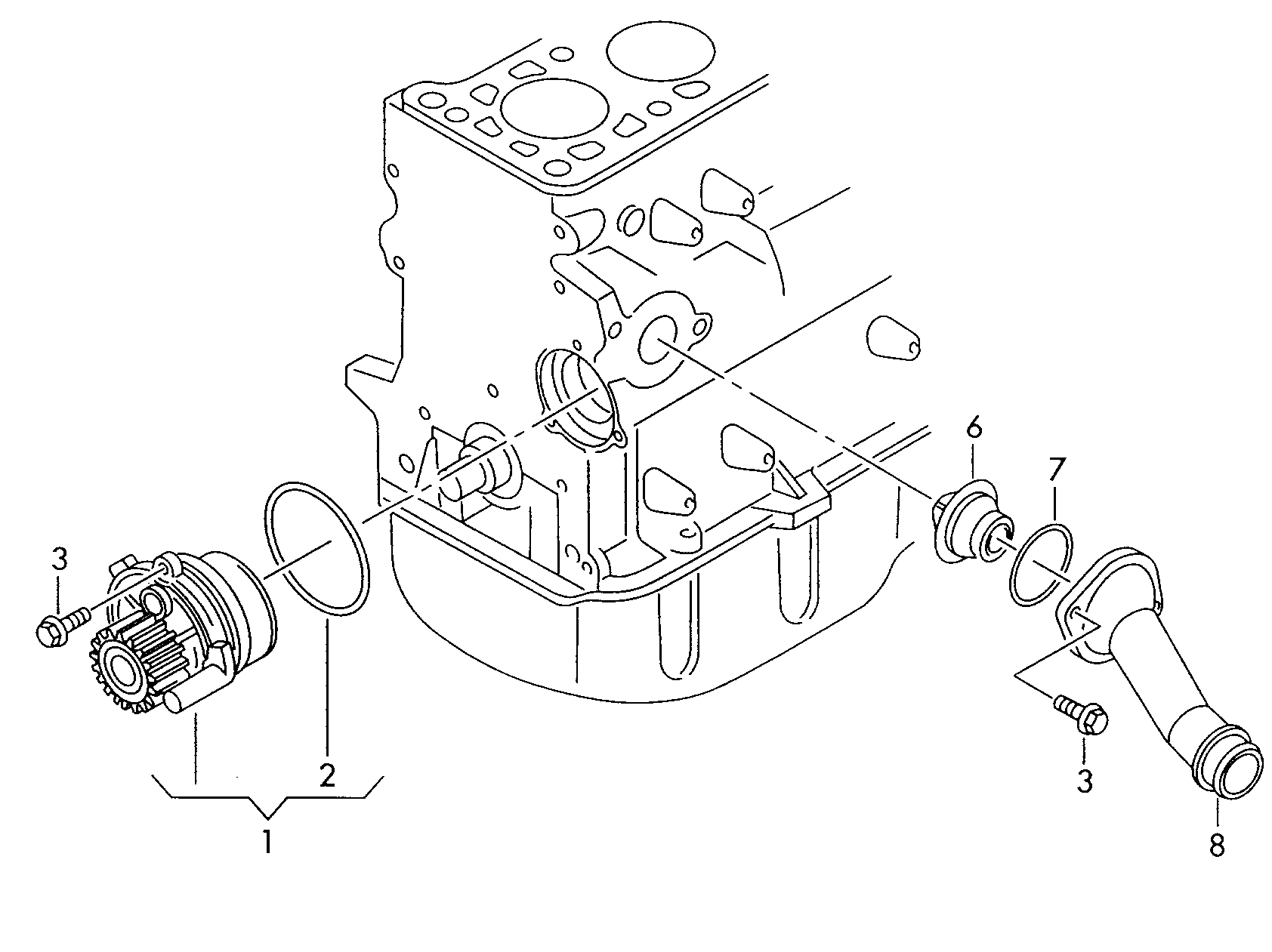 Seat 06B 121 011 E - Water Pump parts5.com