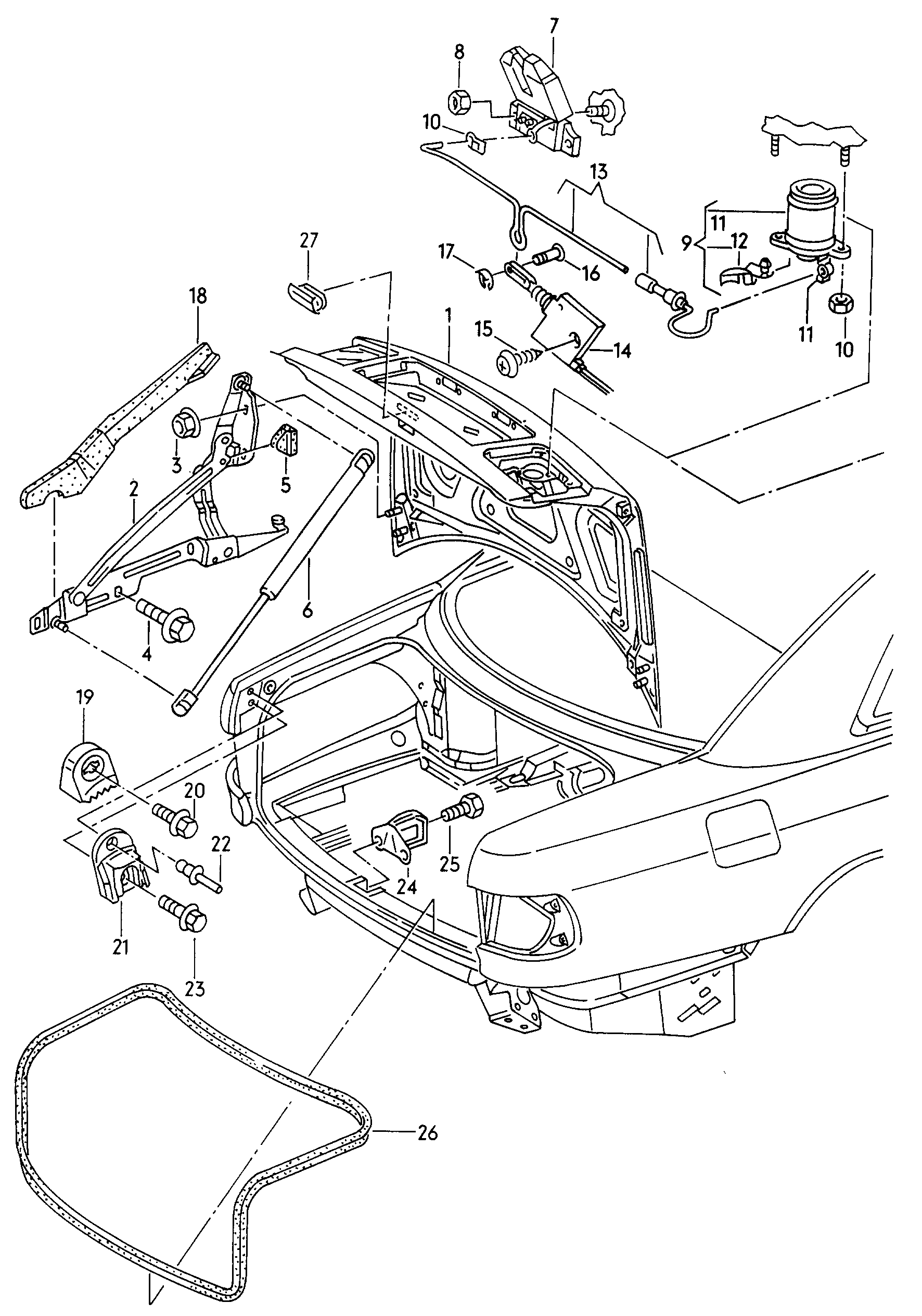 VAG 4D0 827 551B - Gas Spring, boot, cargo area parts5.com