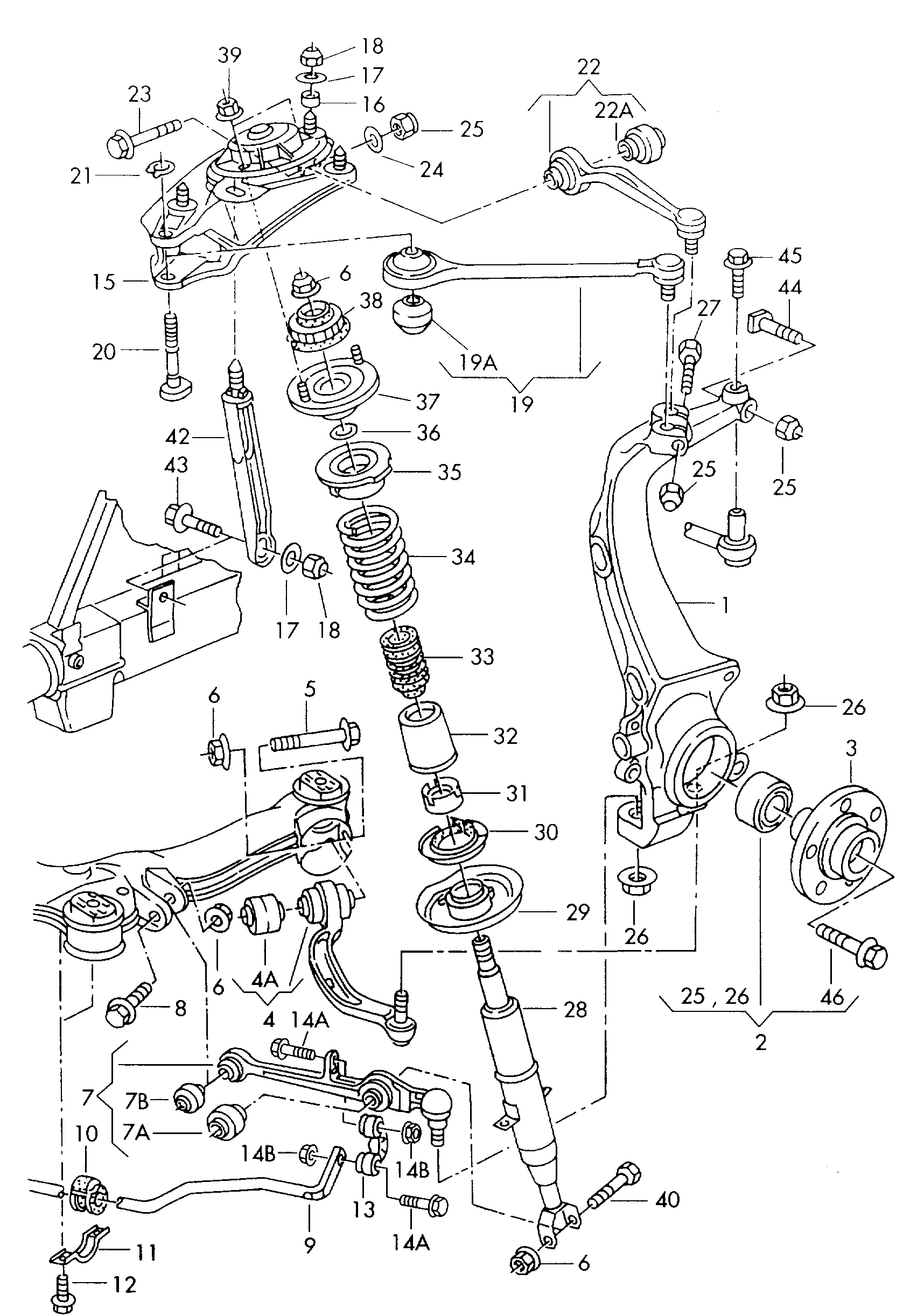 Skoda 4D0 407 183 Q - Тампон, носач parts5.com