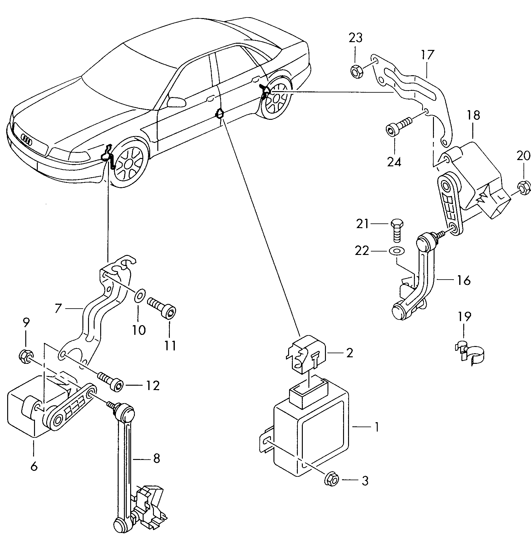 VAG 4B0 907 503 - Sensor, Xenon light (headlight range adjustment) parts5.com