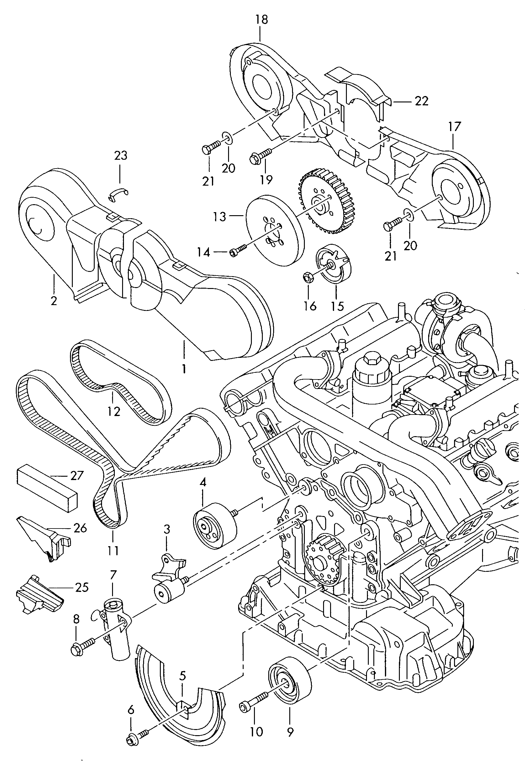 Skoda 059 109 244 - Deflection / Guide Pulley, timing belt parts5.com