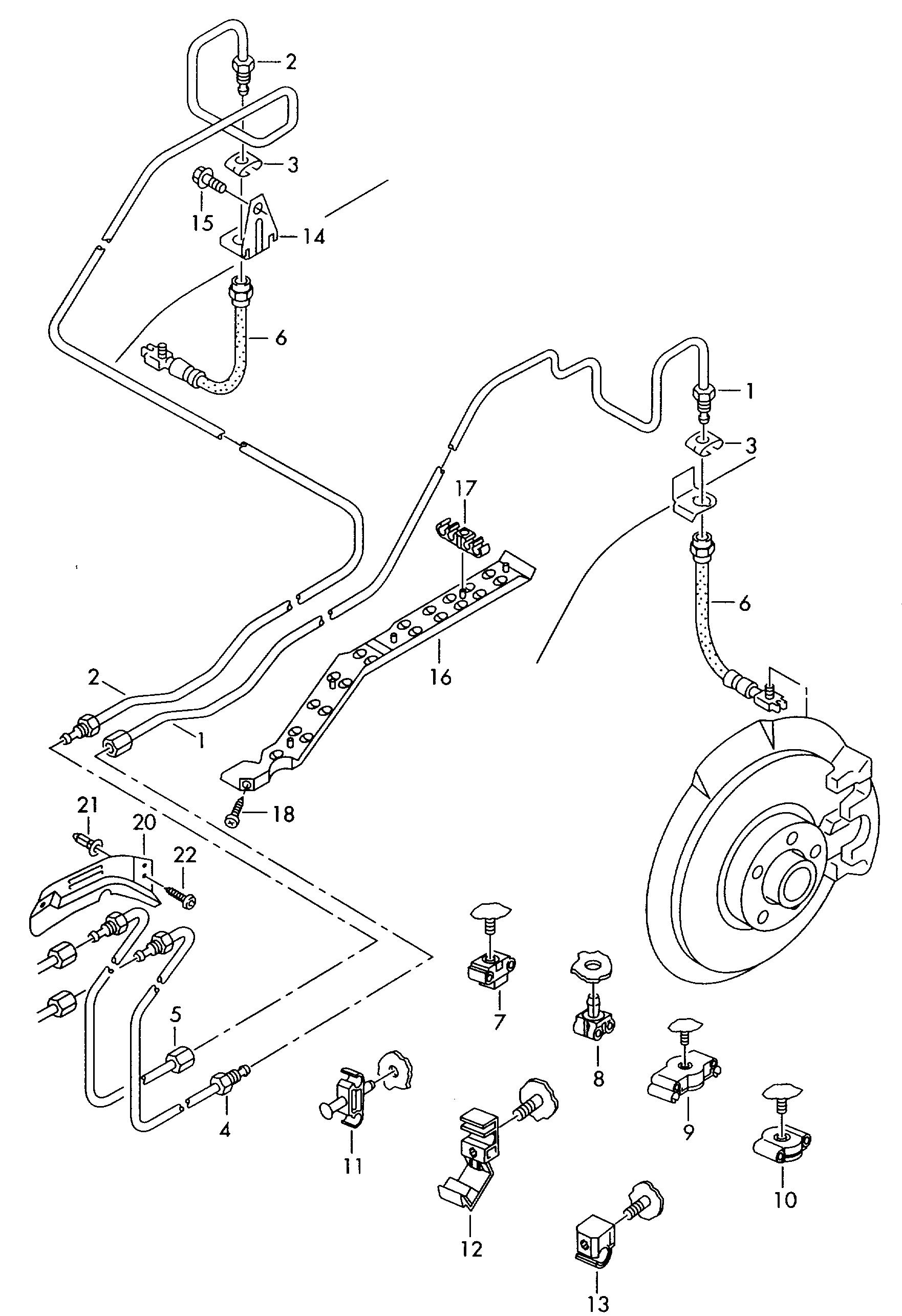 VW 4B0 611 775 C - Brake Hose parts5.com