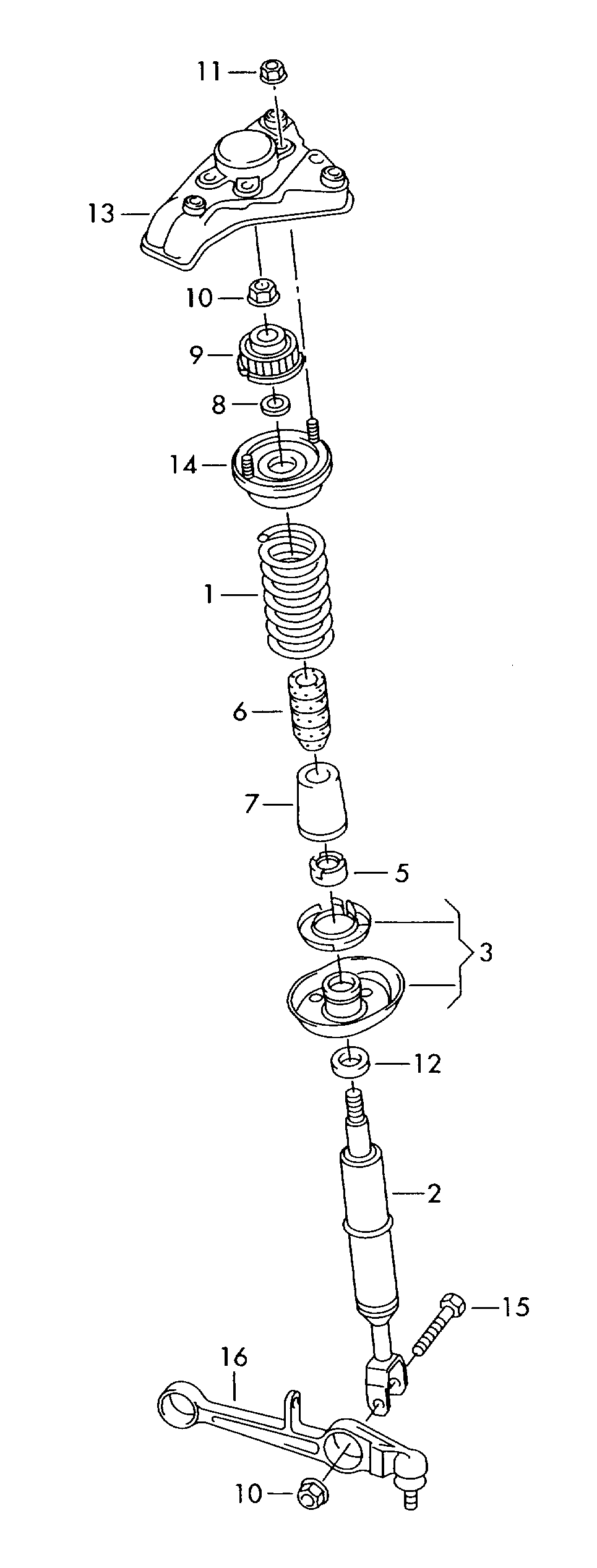 VAG 4D0412377F - Top Strut Mounting parts5.com