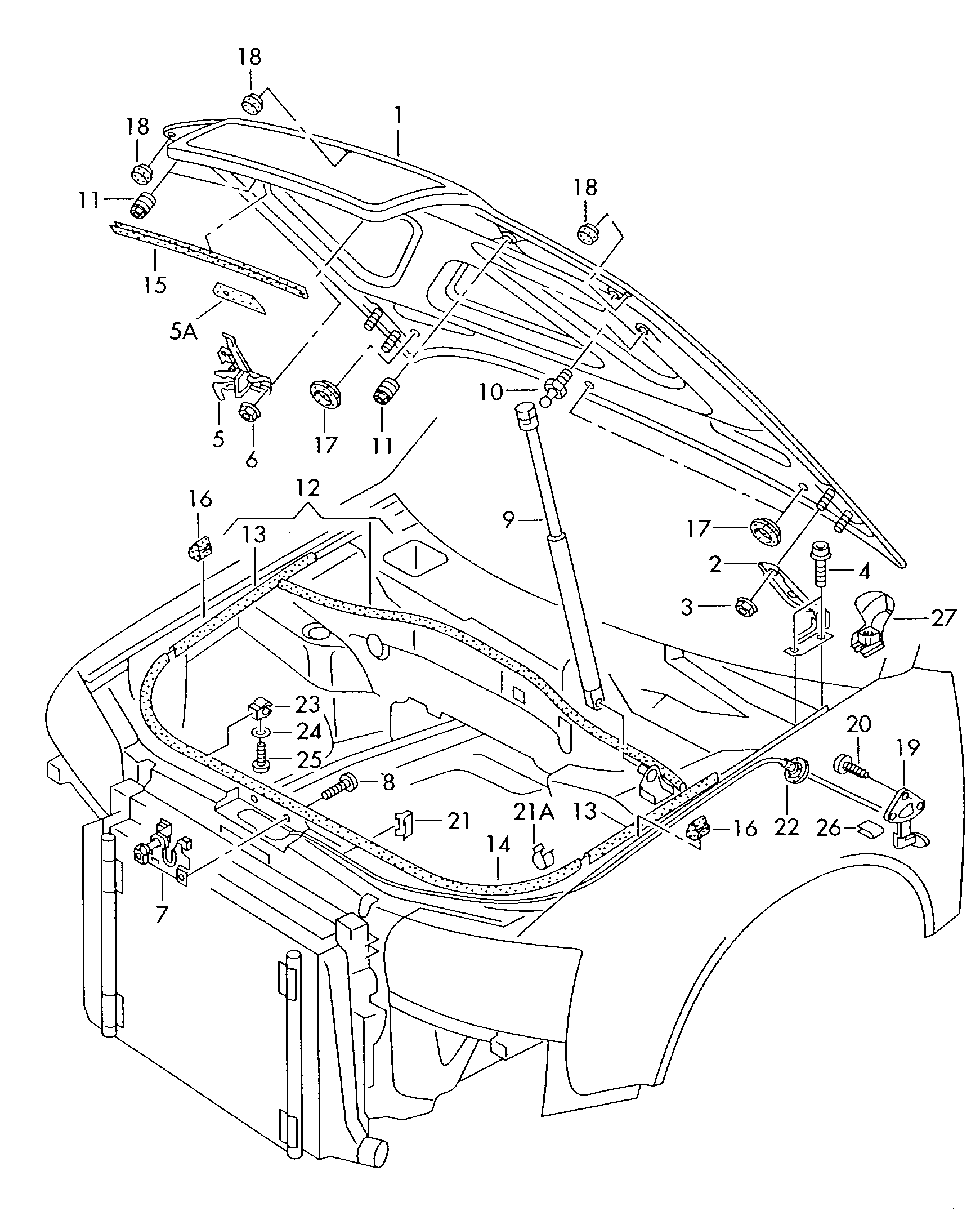 AUDI 4B0 823 359 C - Gasni amortizer, hauba motora parts5.com