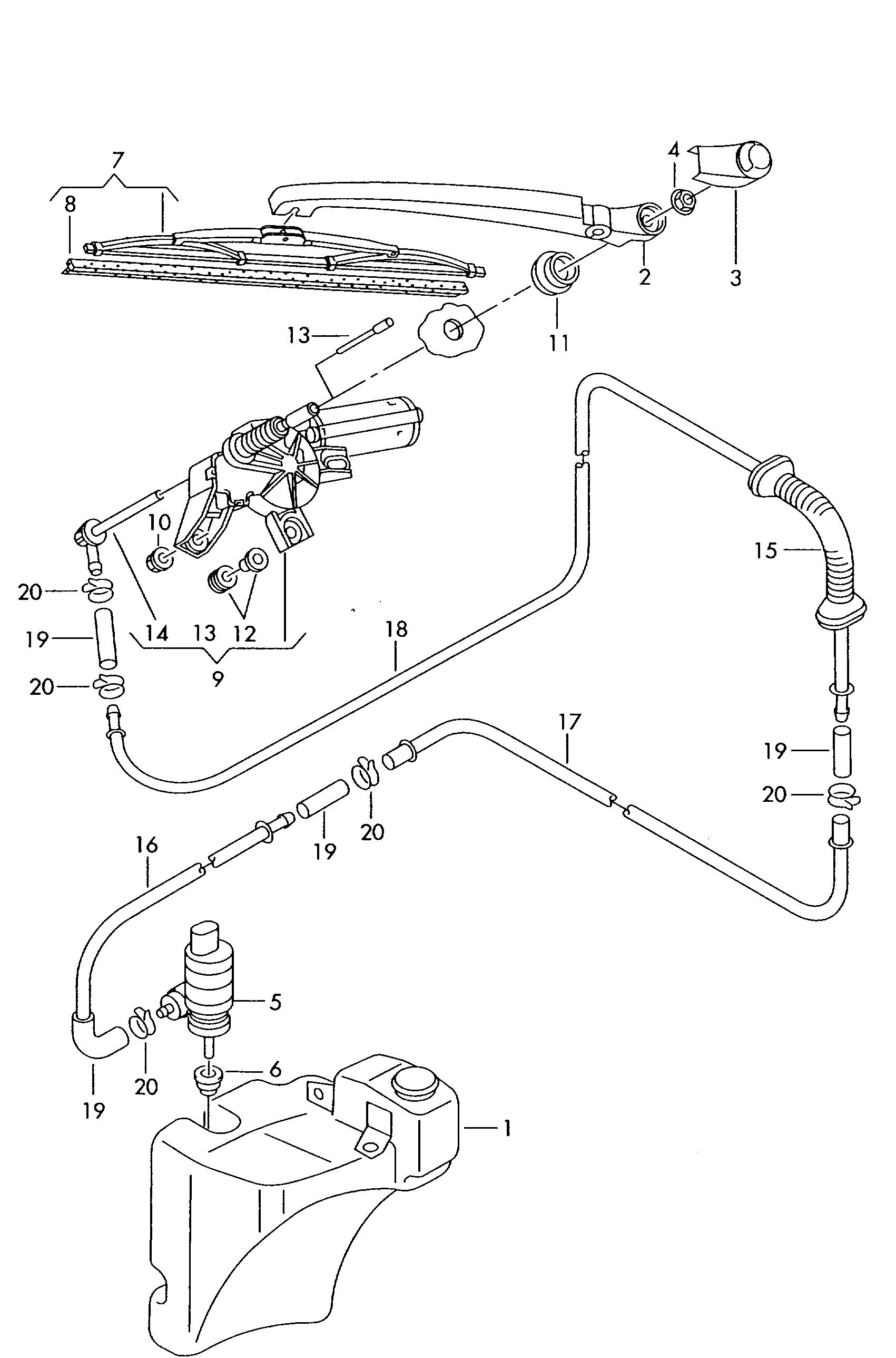 VAG 1J0 955 665 H - Motor brisača parts5.com