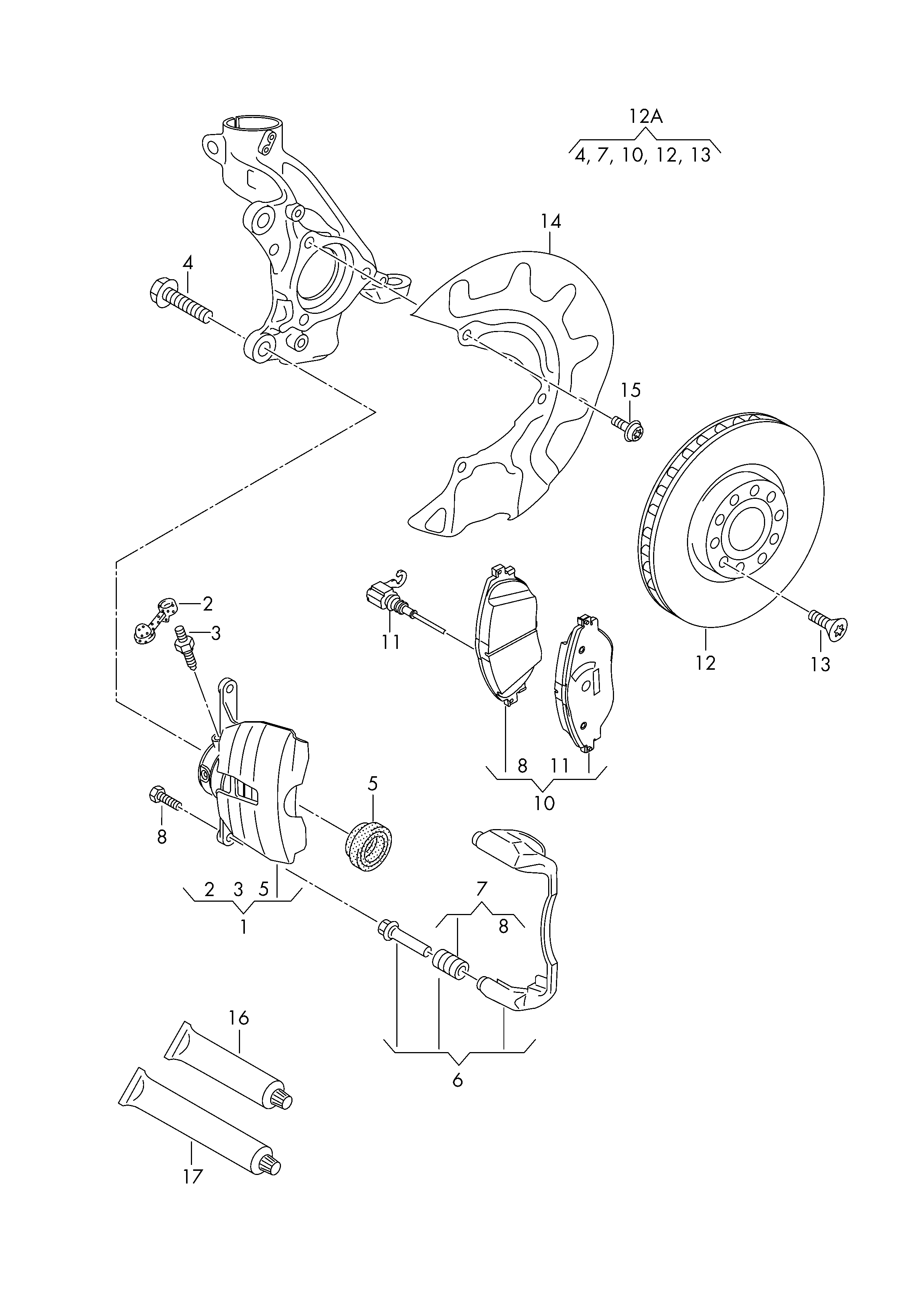 Skoda 8V0 615 437 - Сигнализатор, износ тормозных колодок parts5.com