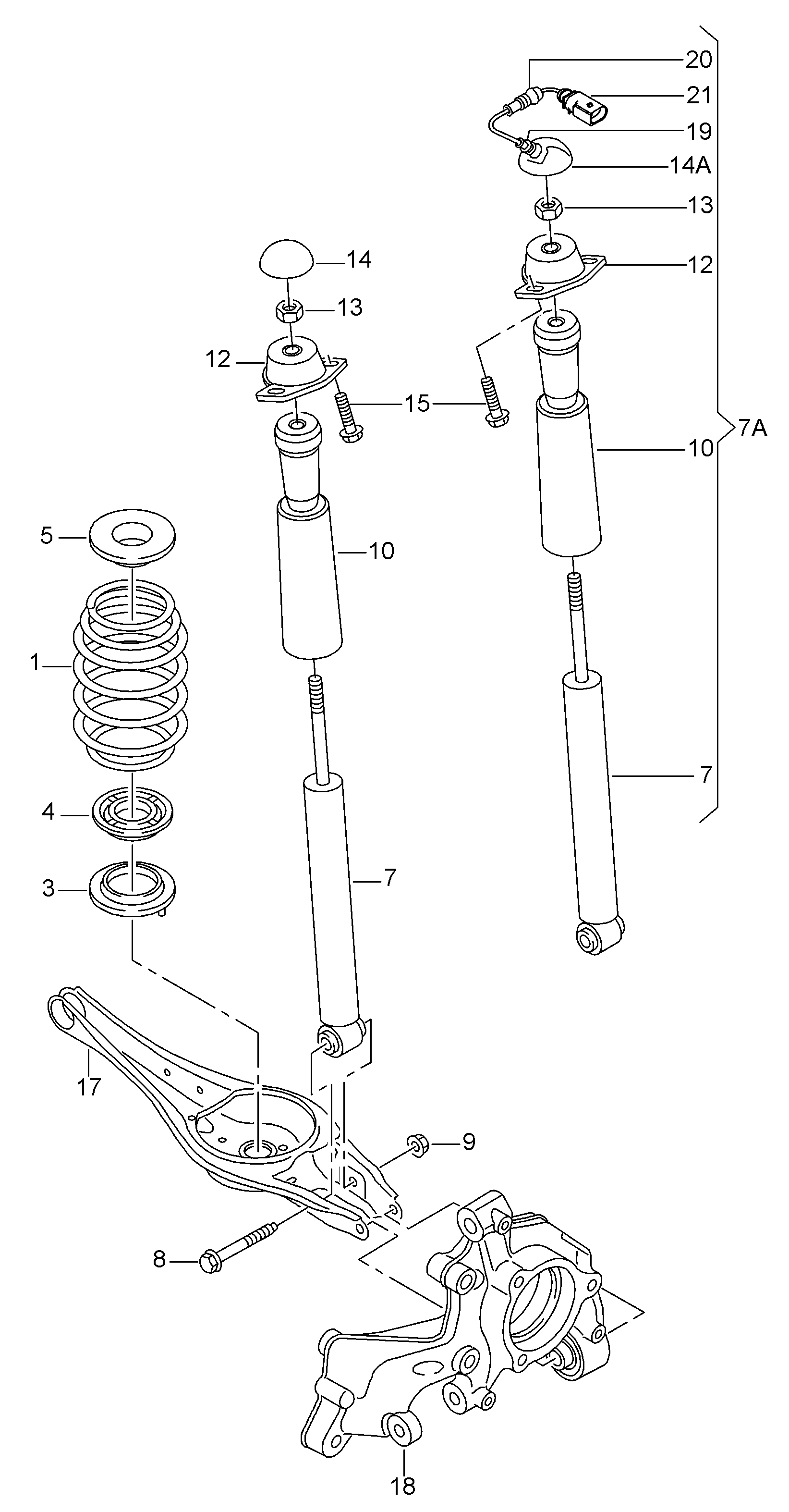 AUDI 5Q0 513 029 GM - Shock Absorber parts5.com