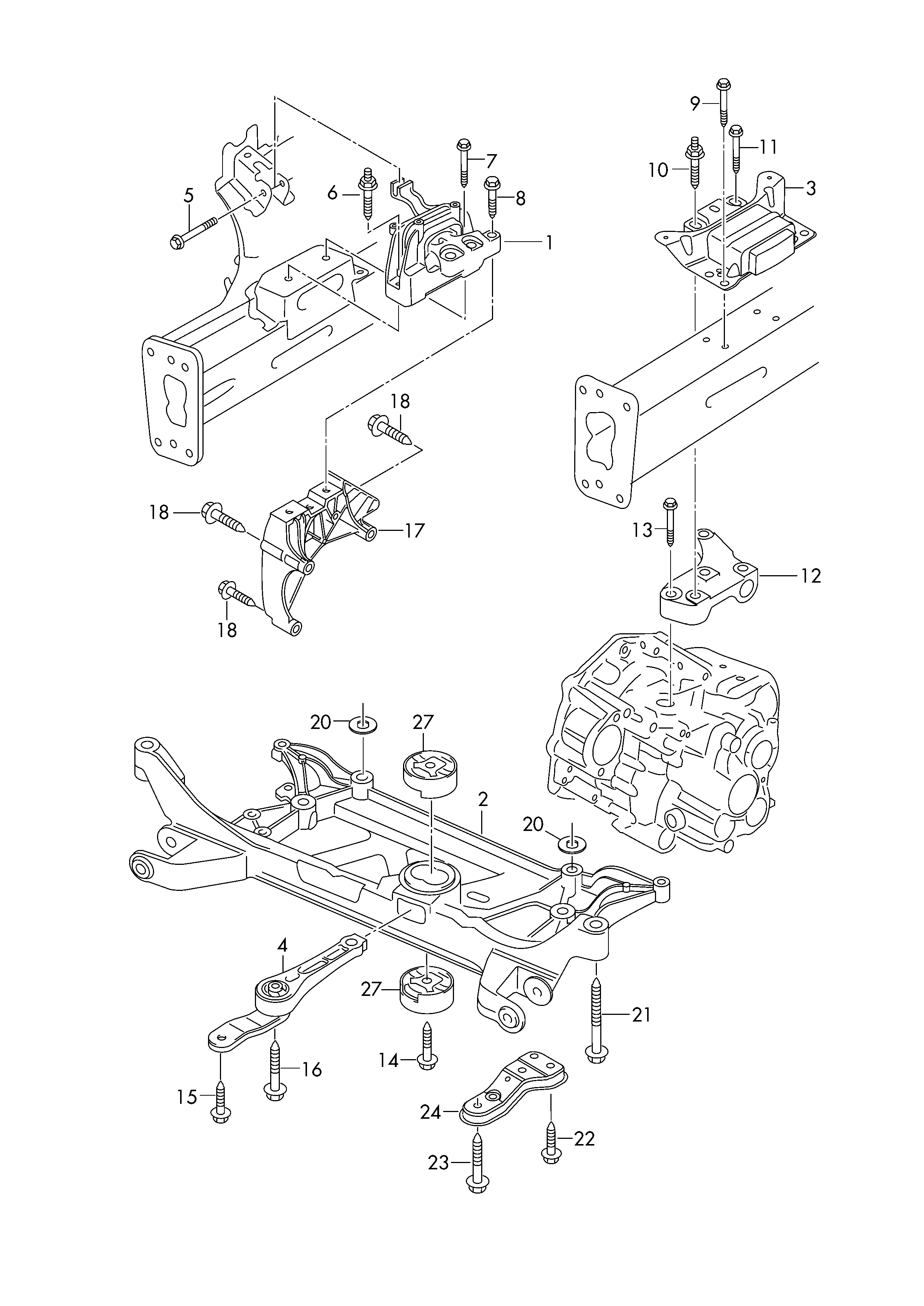 Seat 5Q0 199 855 Q - Έδραση, κινητήρας parts5.com