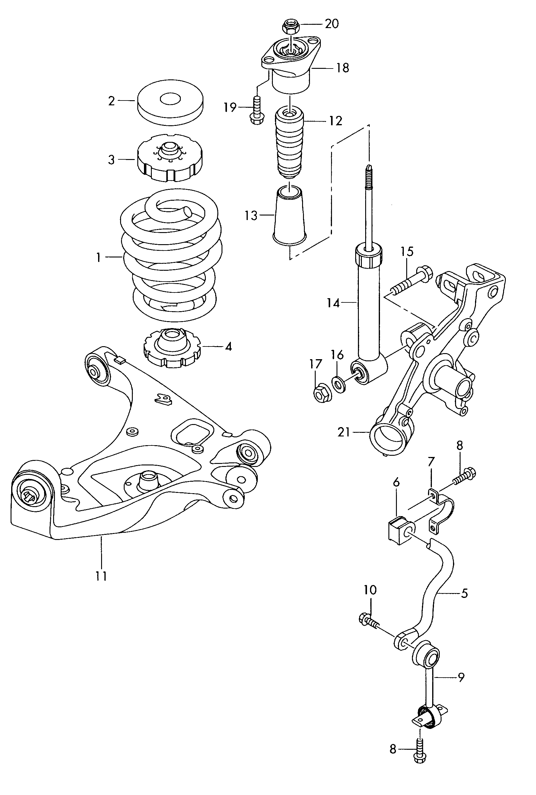 AUDI 4F0 513 353 D - Opora in vodilo blazilnilka parts5.com