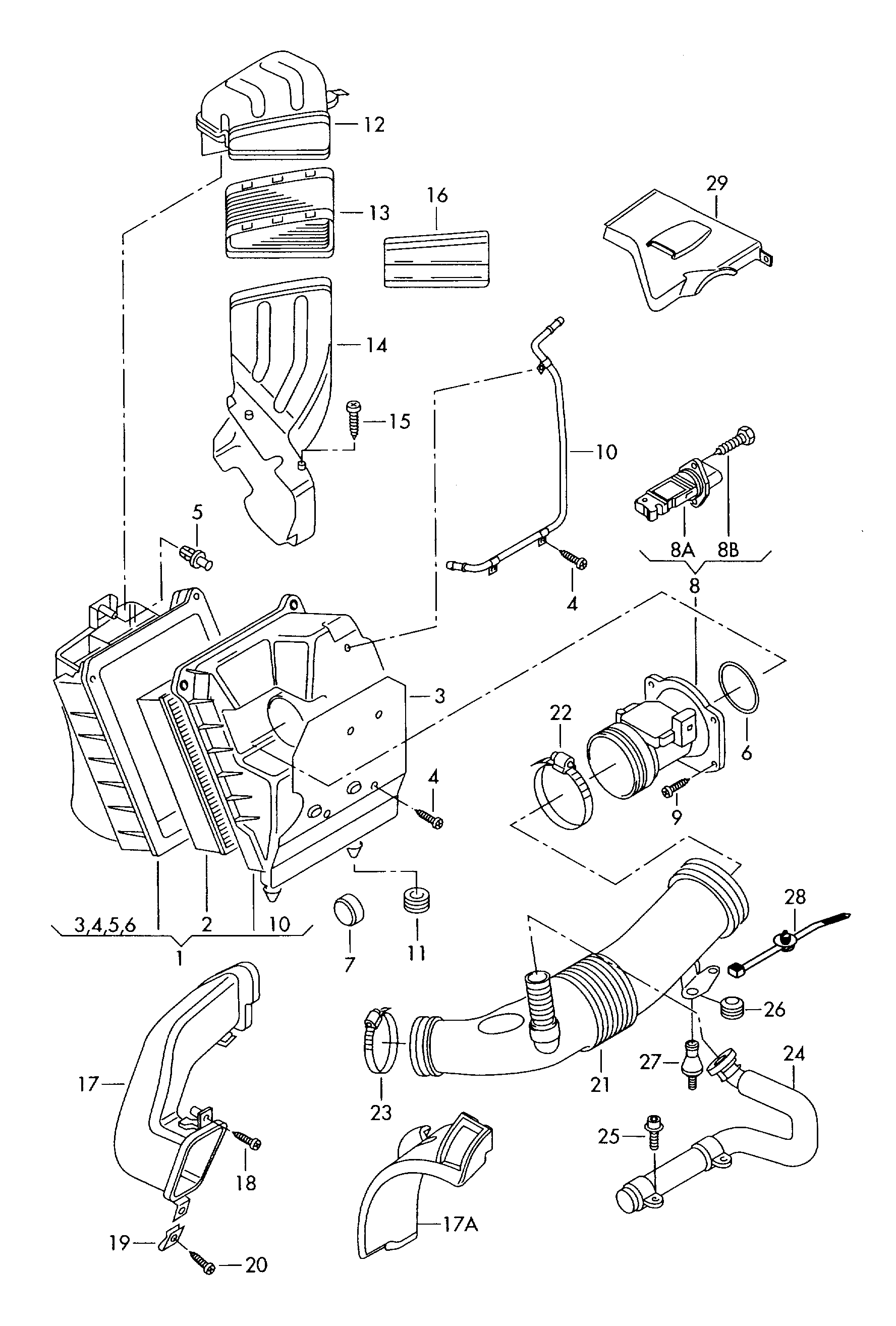 Seat 06B 133 471 A - Air Mass Sensor parts5.com