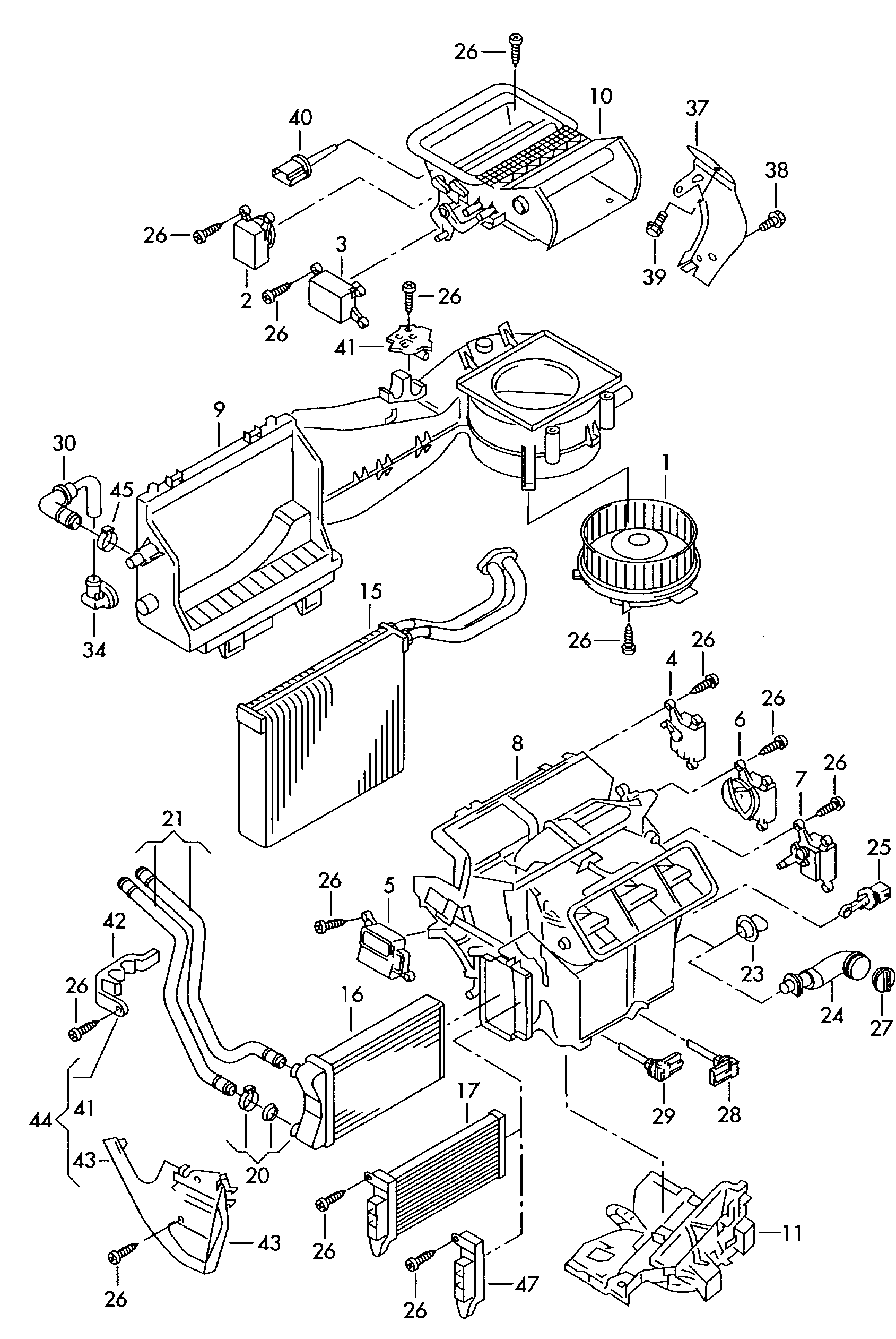 AUDI 8E1820031 - Evaporator, air conditioning parts5.com