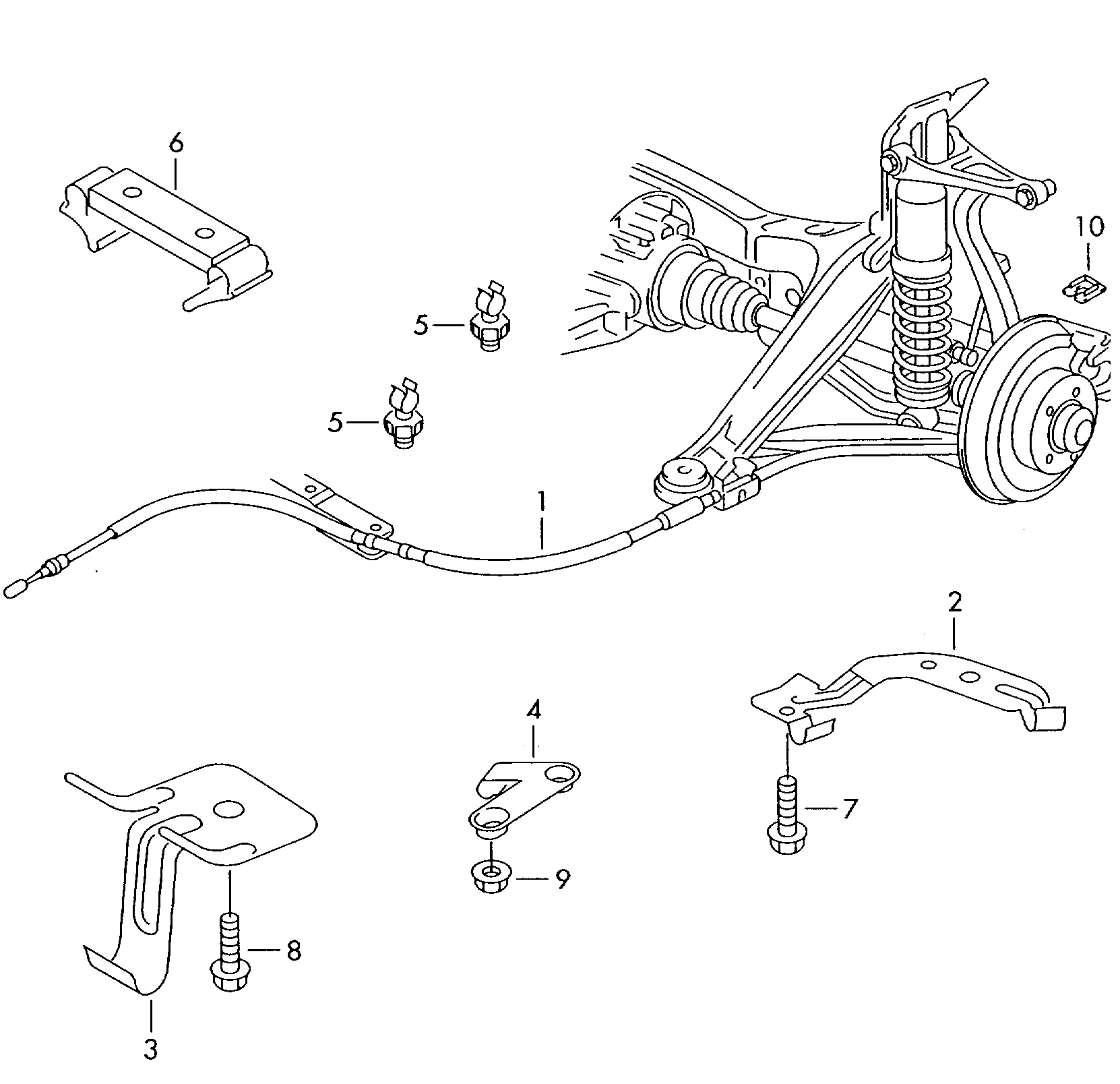 Seat 8E0 609 721 AQ - Cięgło, hamulec postojowy parts5.com