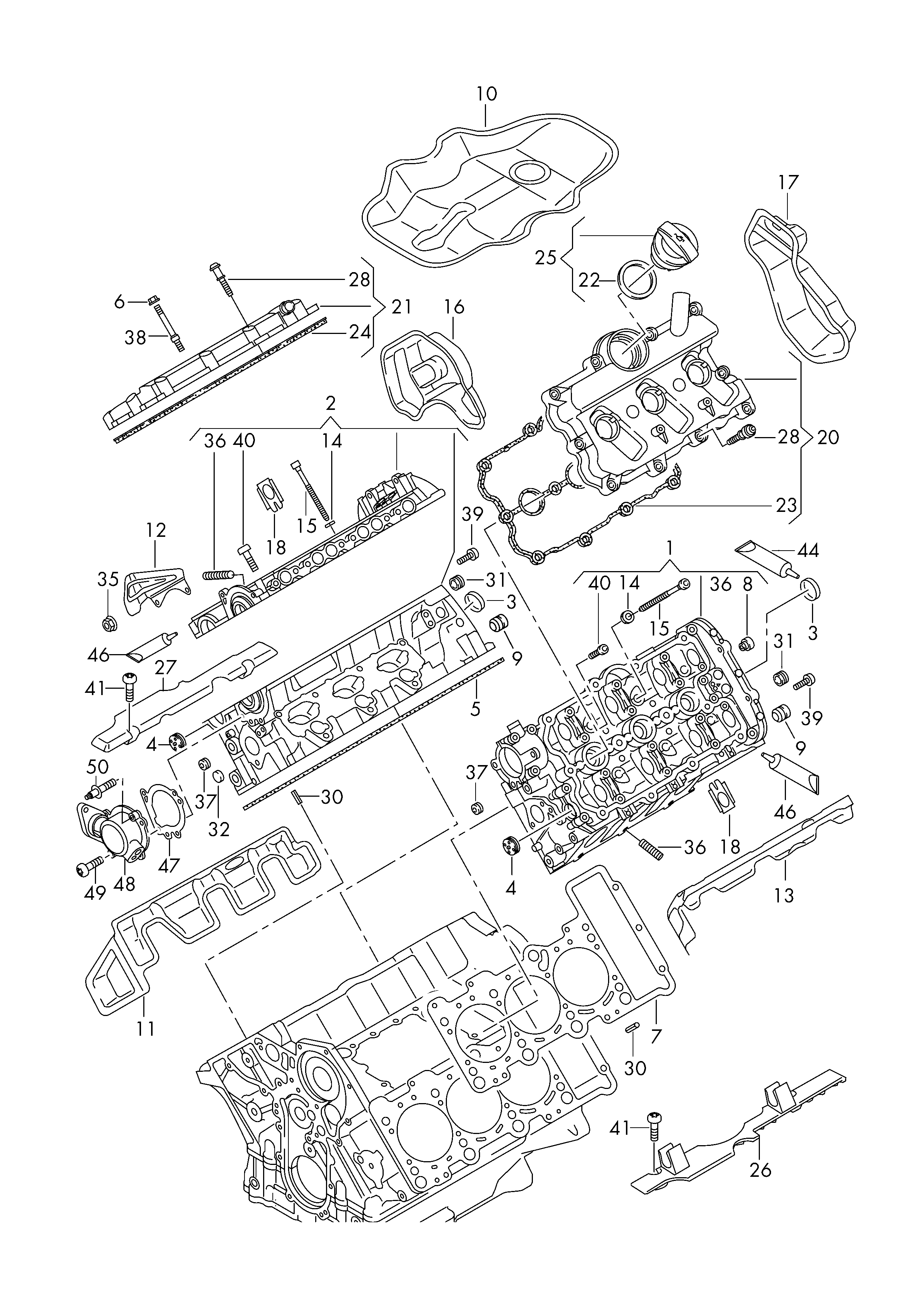 Seat 06E 103 483 P - Garnitura, capac supape parts5.com