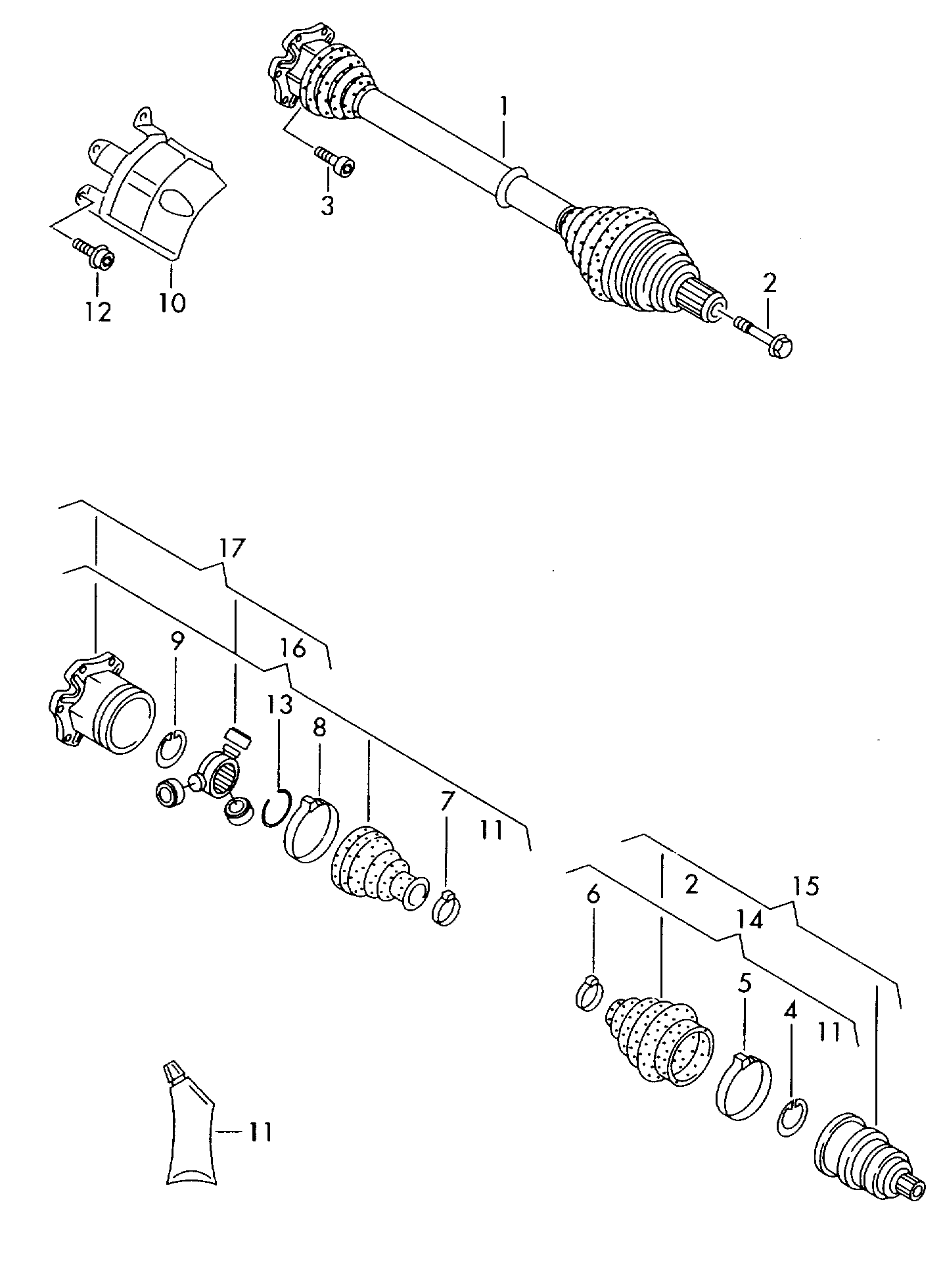 AUDI 8K0498099F - Joint Kit, drive shaft parts5.com