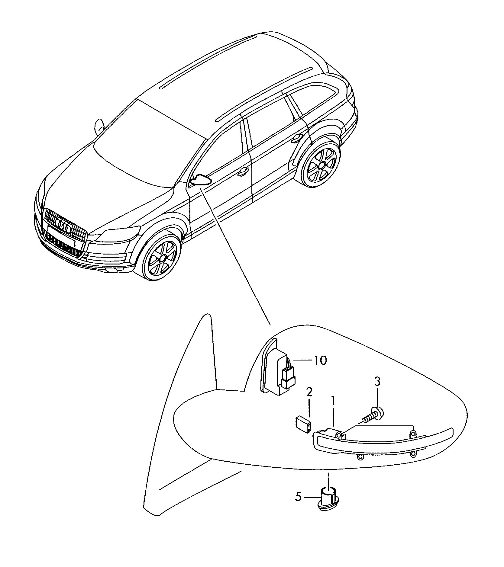 AUDI 8K0949101C - Vnější zpětné zrcátko parts5.com