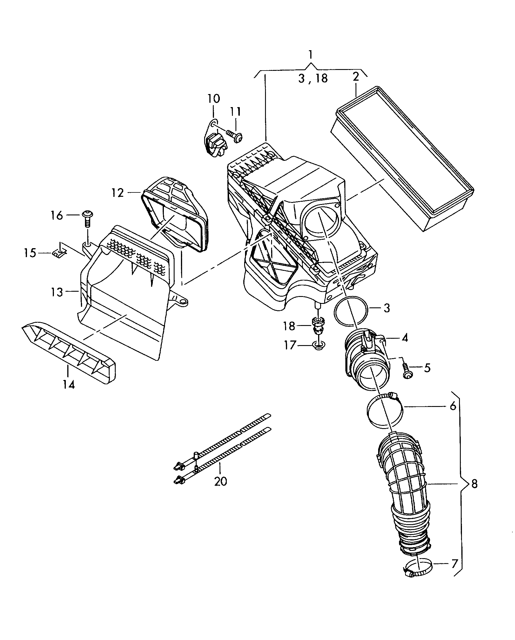 VAG 8K0 133 843 E - Filtr powietrza parts5.com