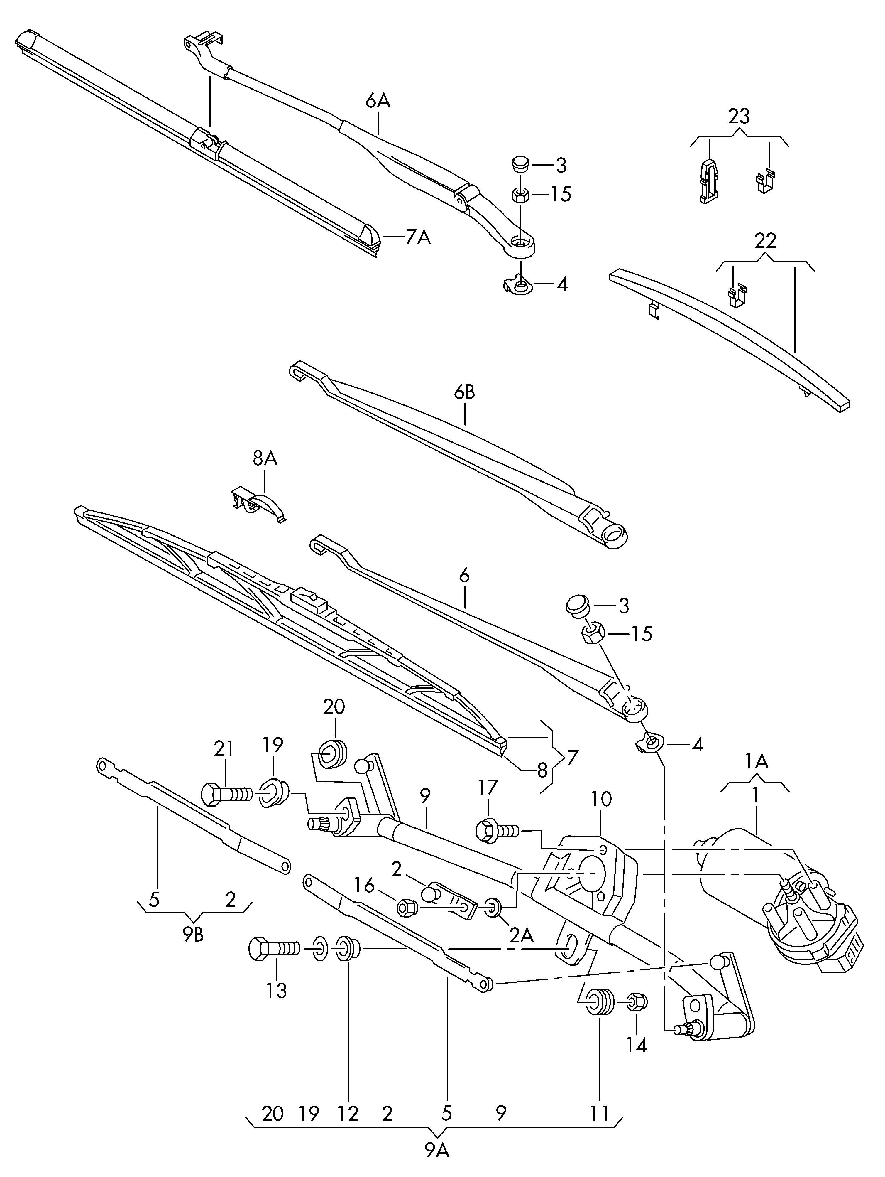 VAG 4B0 998 002 - Перо на чистачка parts5.com