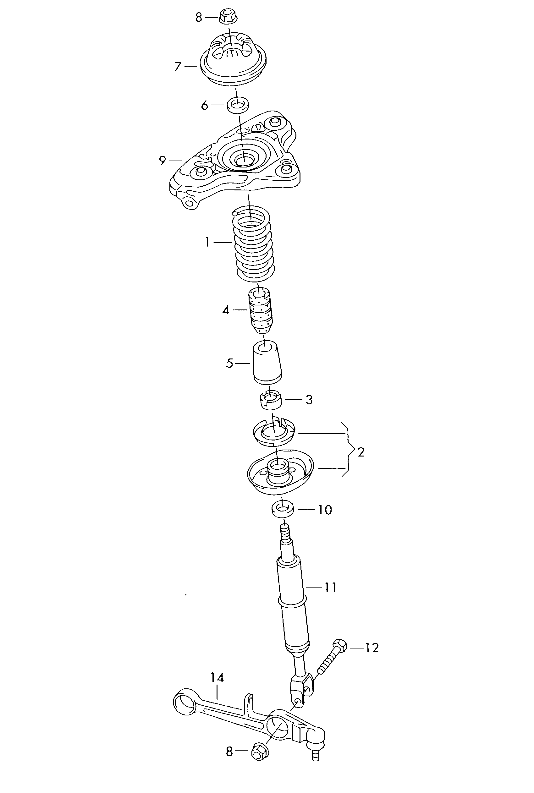 Seat 8E0 412 377 - Top Strut Mounting parts5.com