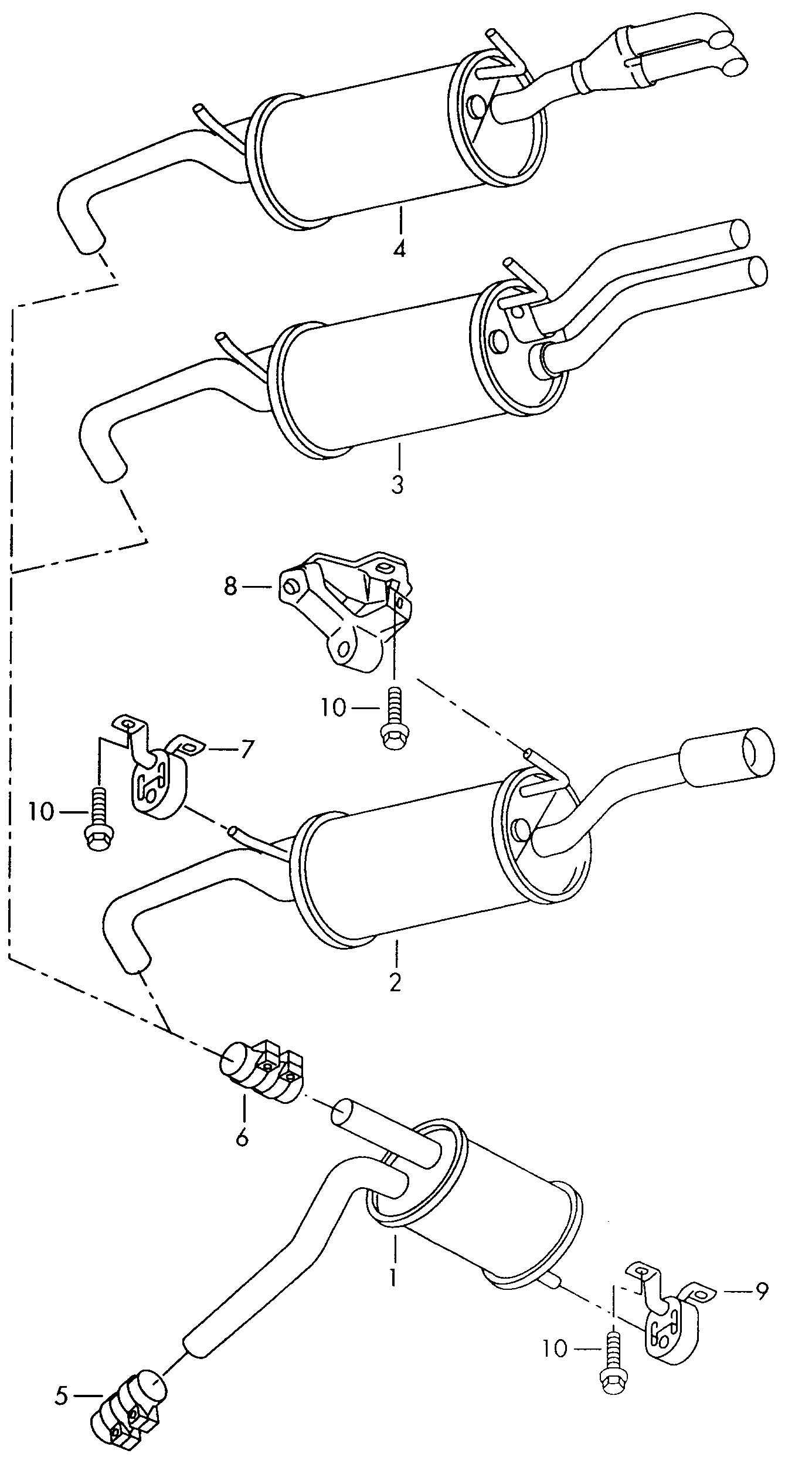 VAG 8D0 253 409 AC - Toba esapamet intermediara parts5.com