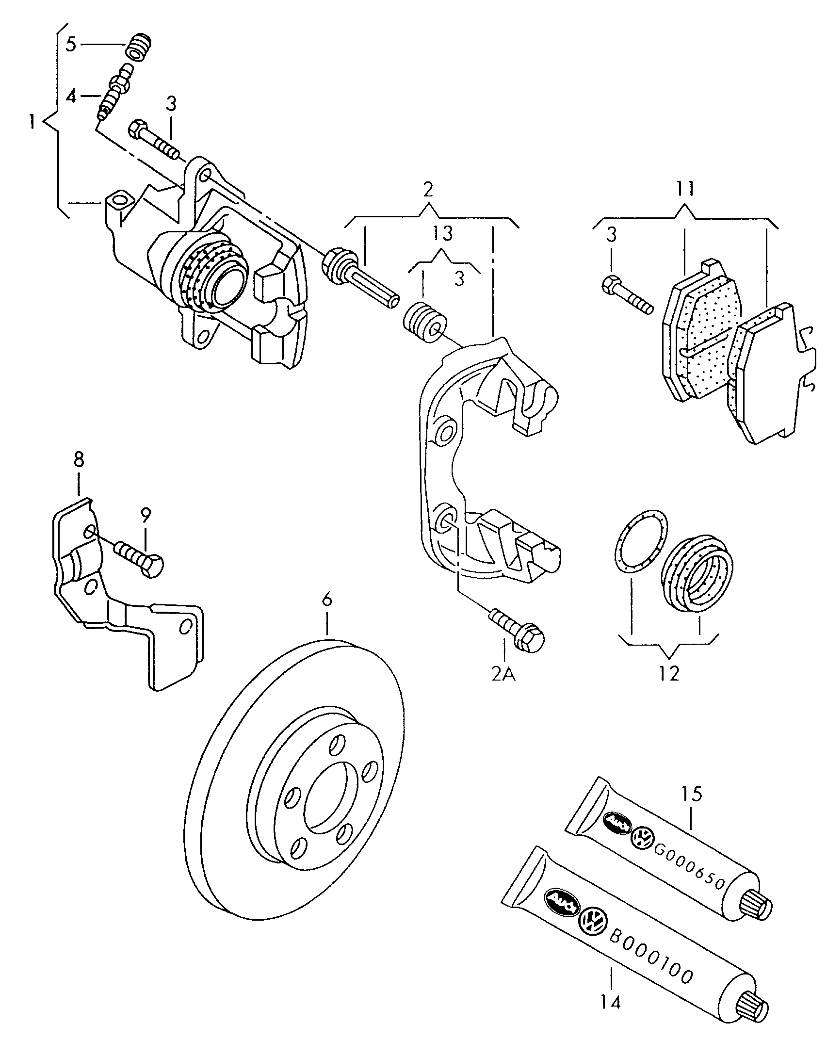 VAG 8D0 698 151 L - Juego de pastillas de freno parts5.com