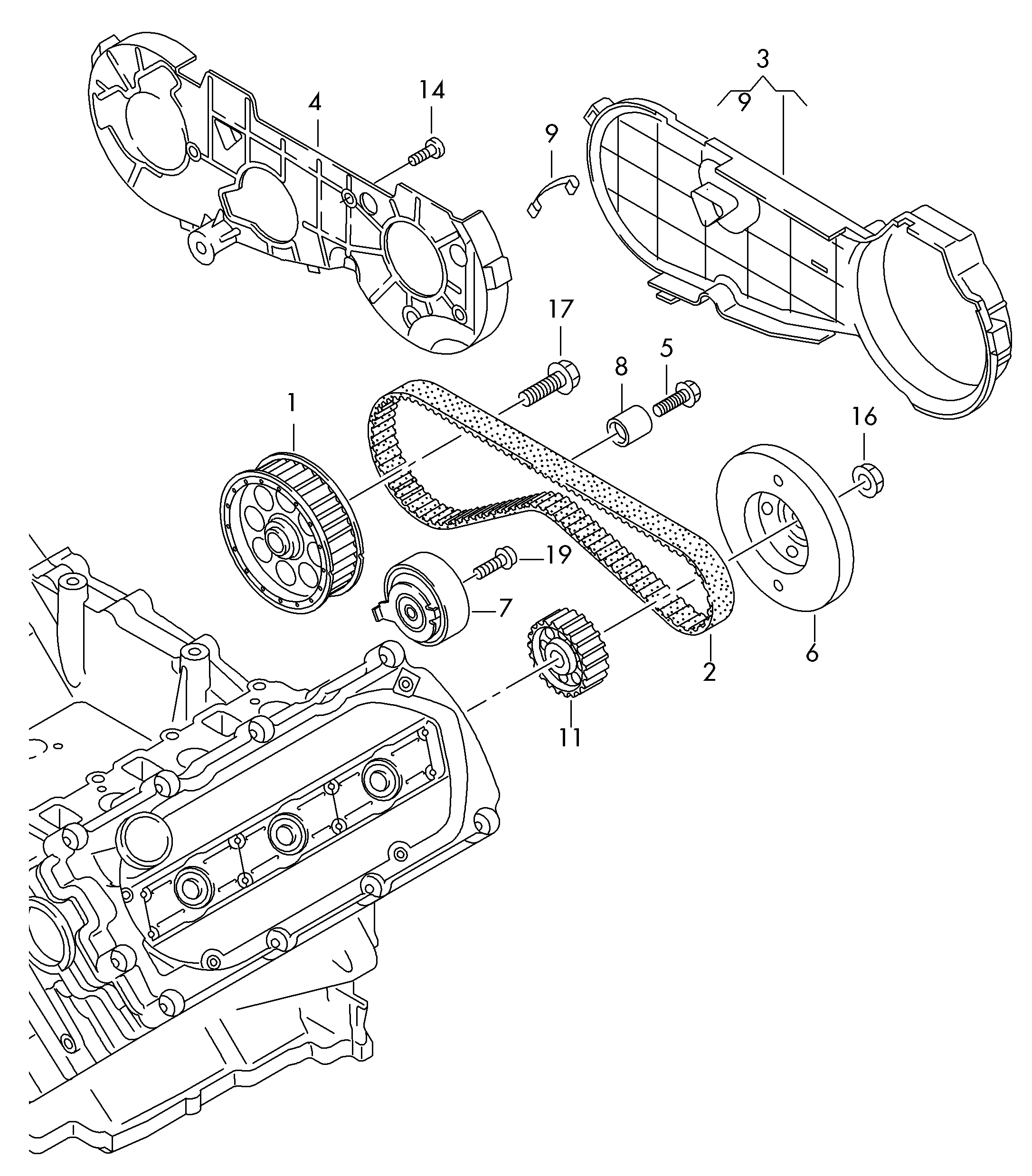 MAN 03L 109 244 D - Umlenk / Führungsrolle, Zahnriemen parts5.com