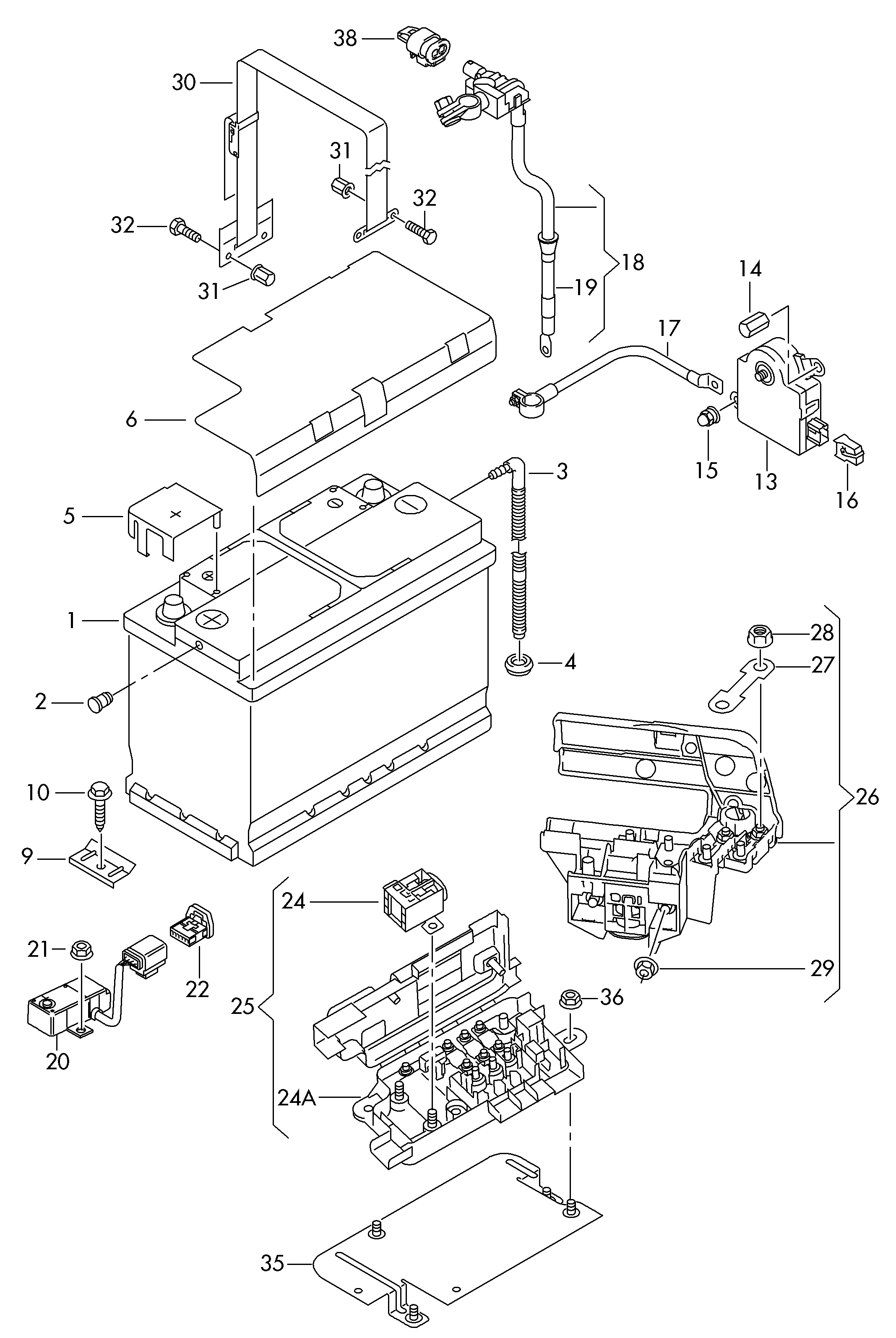 AUDI 000 915 105 CE - Starterbatterie parts5.com