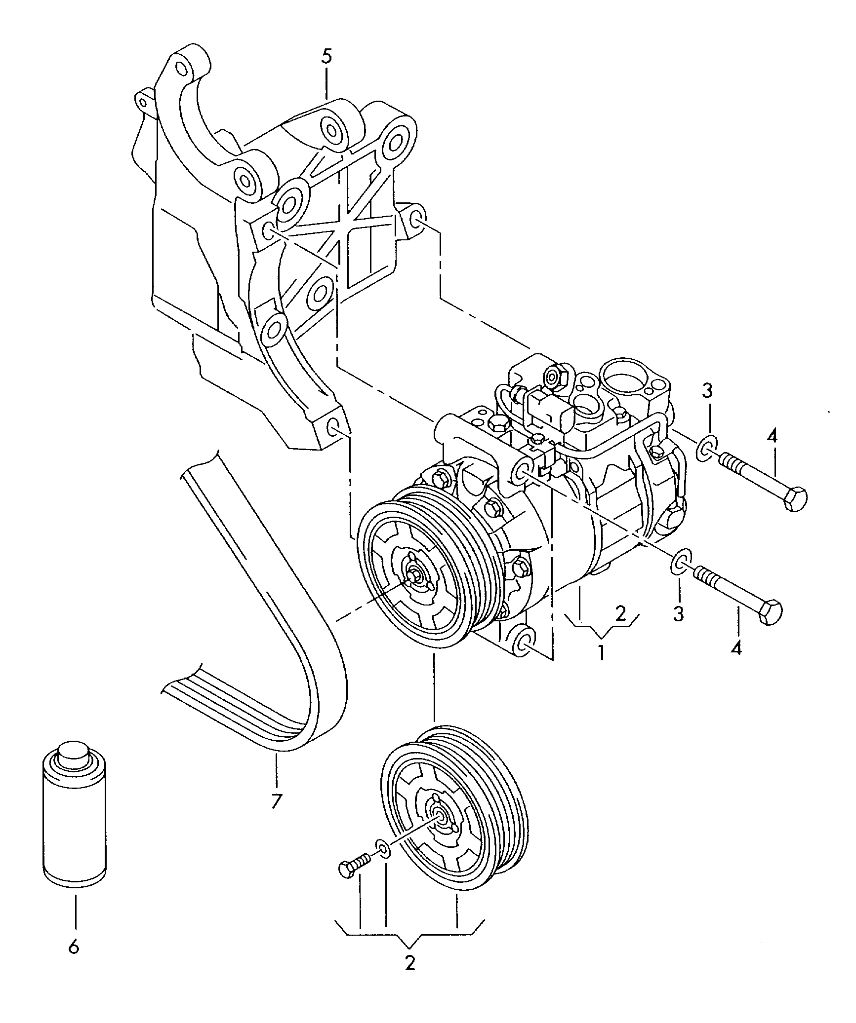 VW 4F0260805AJ - Compressor, air conditioning parts5.com