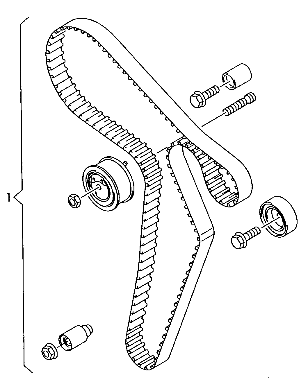 VW 03L 198 119 - Komplet zupčastog kaiša parts5.com