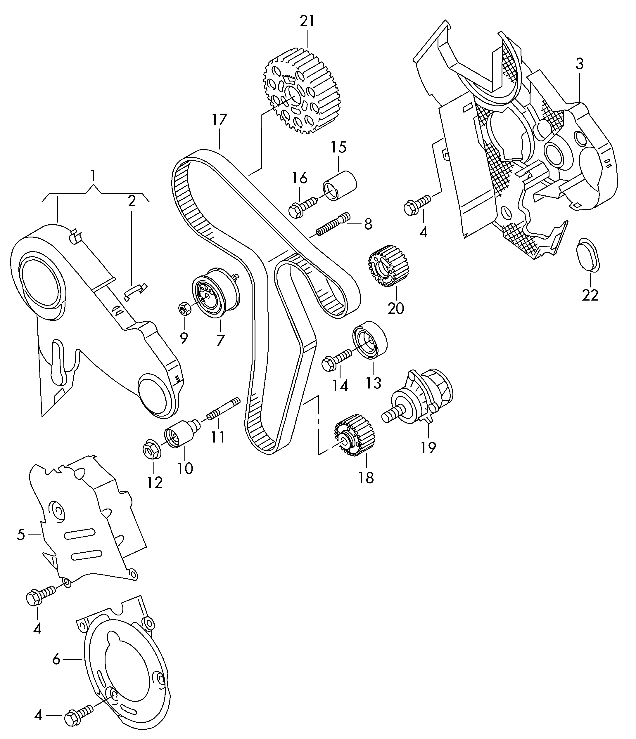 Seat N 104 447 02 - Σετ οδοντωτού ιμάντα parts5.com