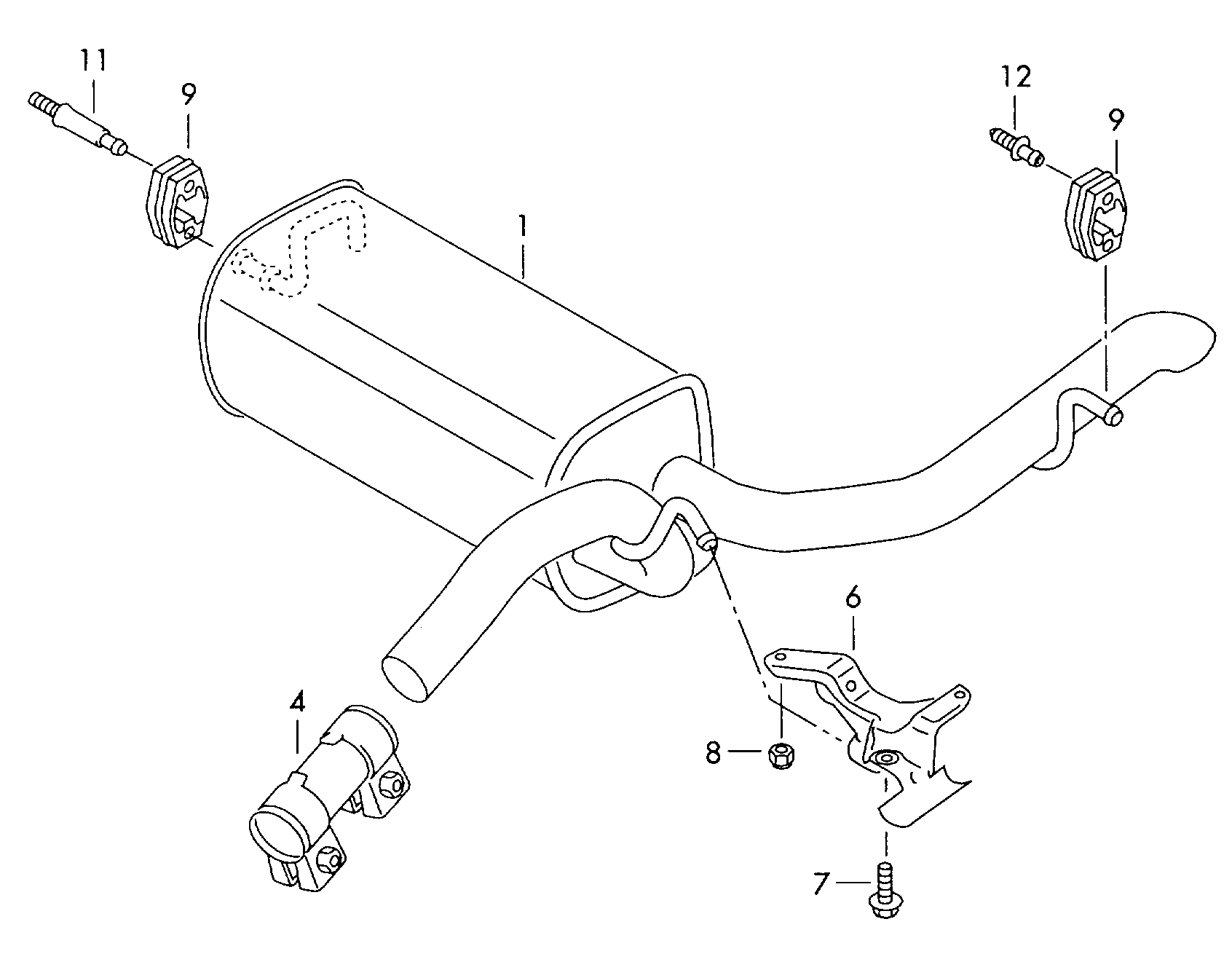 VW 893 253 139 - Conector teava, sistem de esapament parts5.com