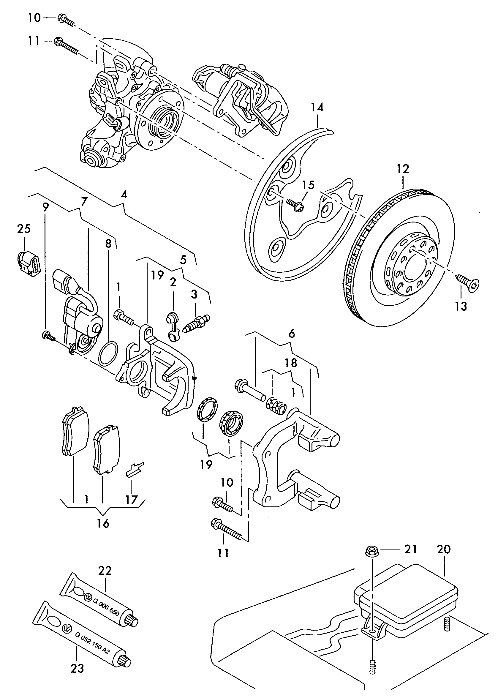 VAG 3C0 698 451 F - Σετ τακάκια, δισκόφρενα parts5.com