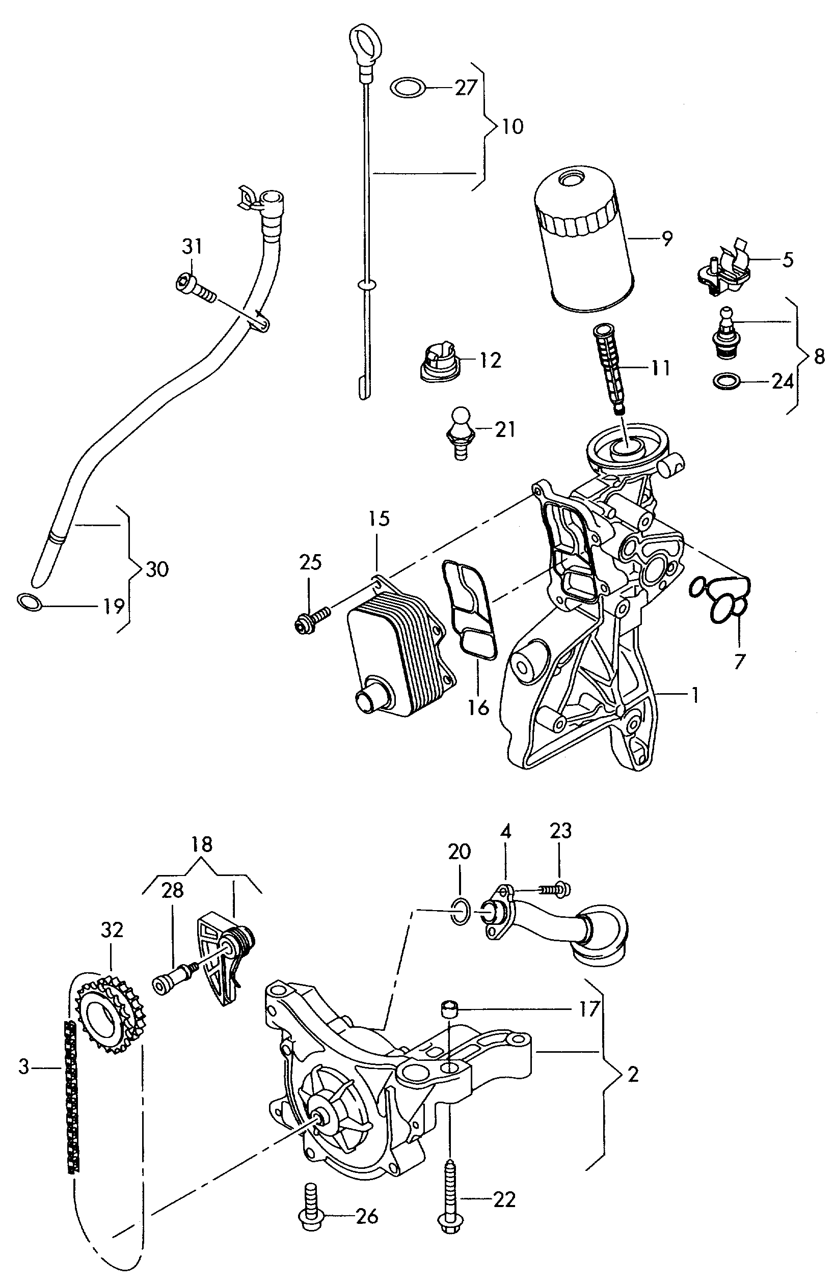 AUDI 06K 115 225 C - Komplet verige, pogon oljne črpalke parts5.com