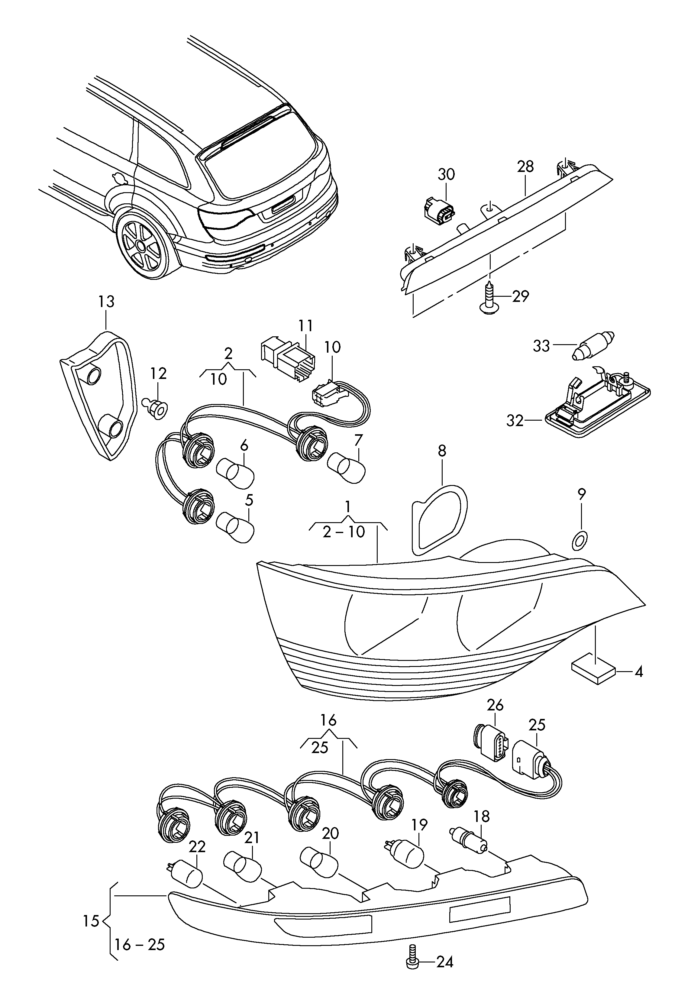 VAG 8R0 945 093 C - Lampa spate parts5.com