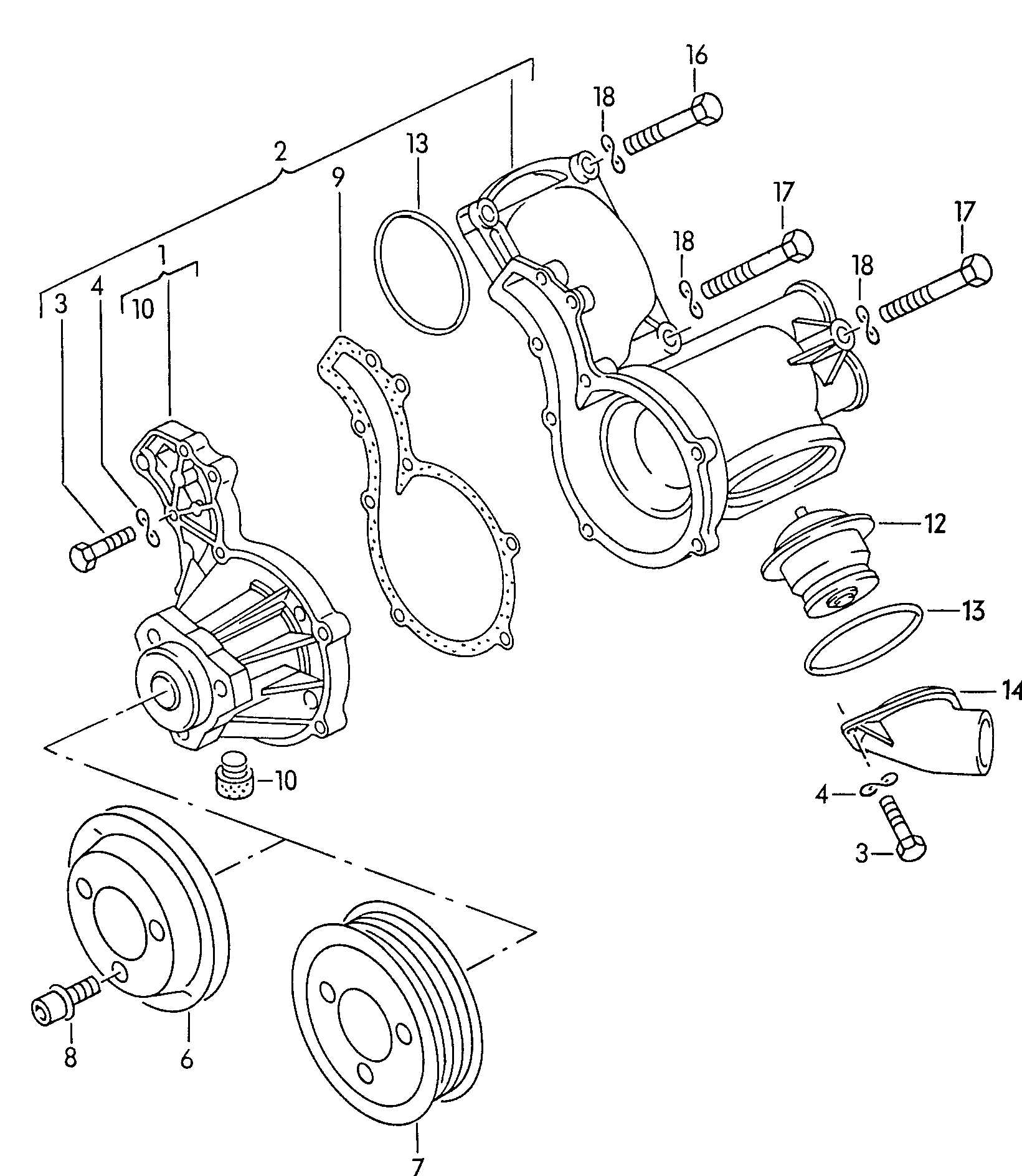 VW 056 121 113 D - Thermostat d'eau parts5.com