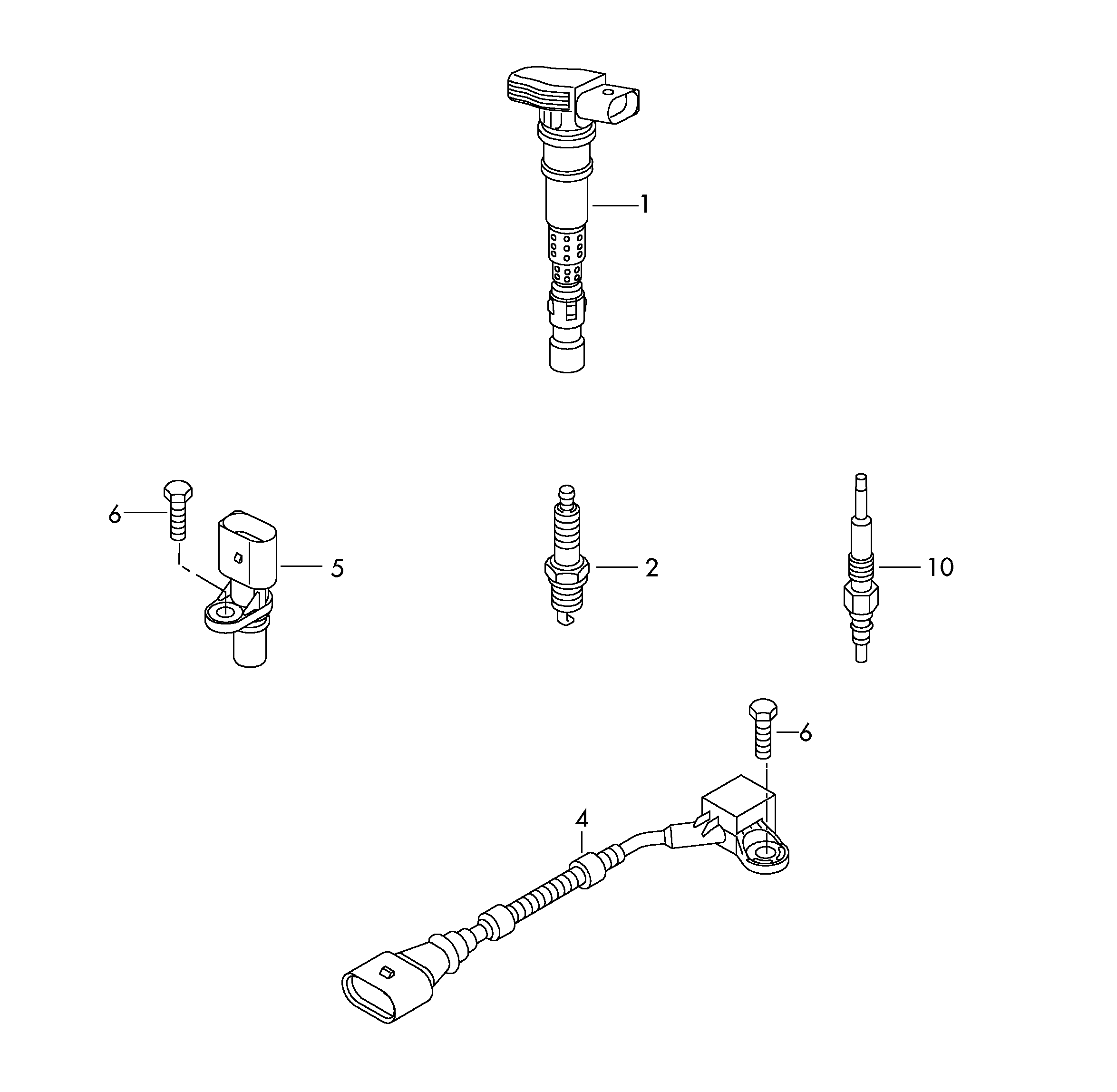 Skoda 030 907 601 E - Sensor, camshaft position parts5.com