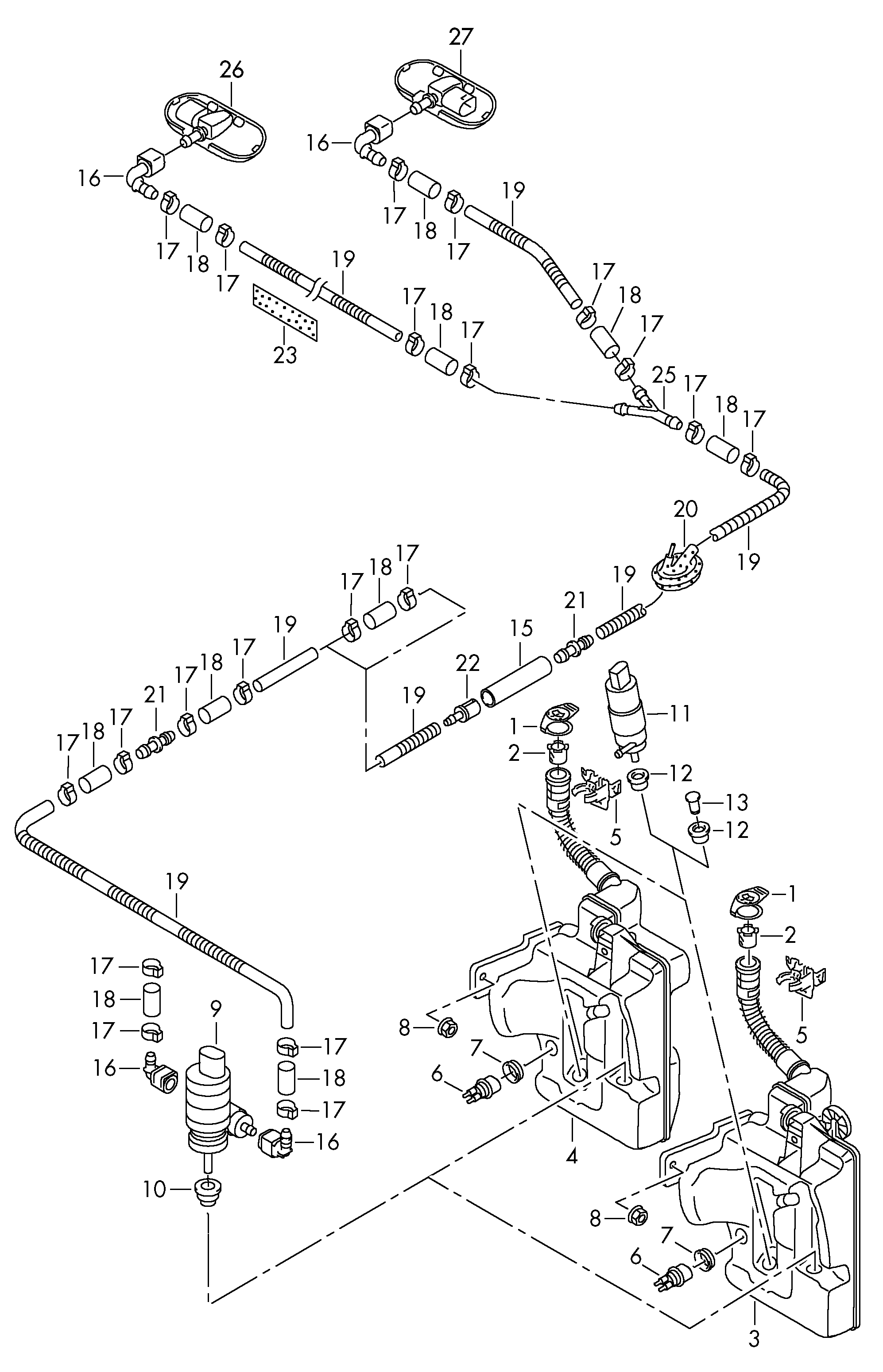 VAG 8J0 955 988 G - Washer Fluid Jet, windscreen parts5.com