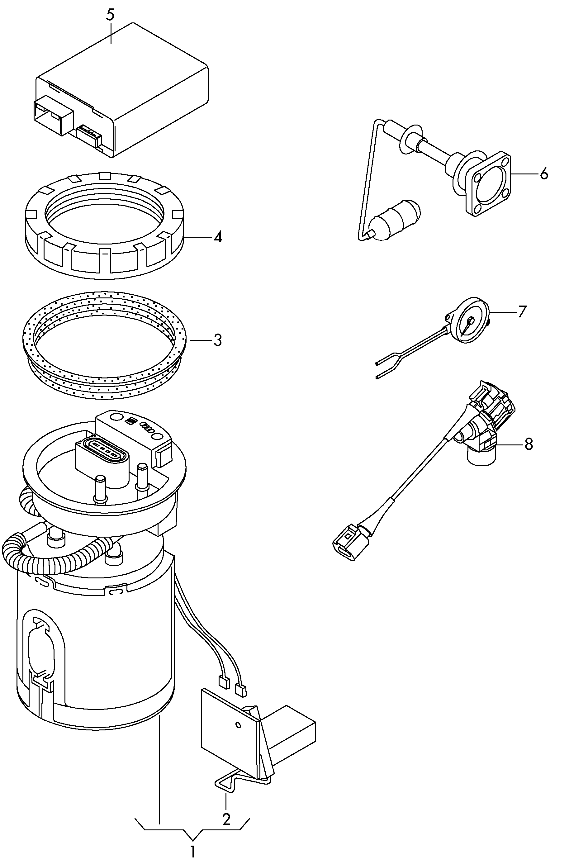 AUDI 1T0 906 093 G - Vezérlő, üzemanyag-szivattyú parts5.com