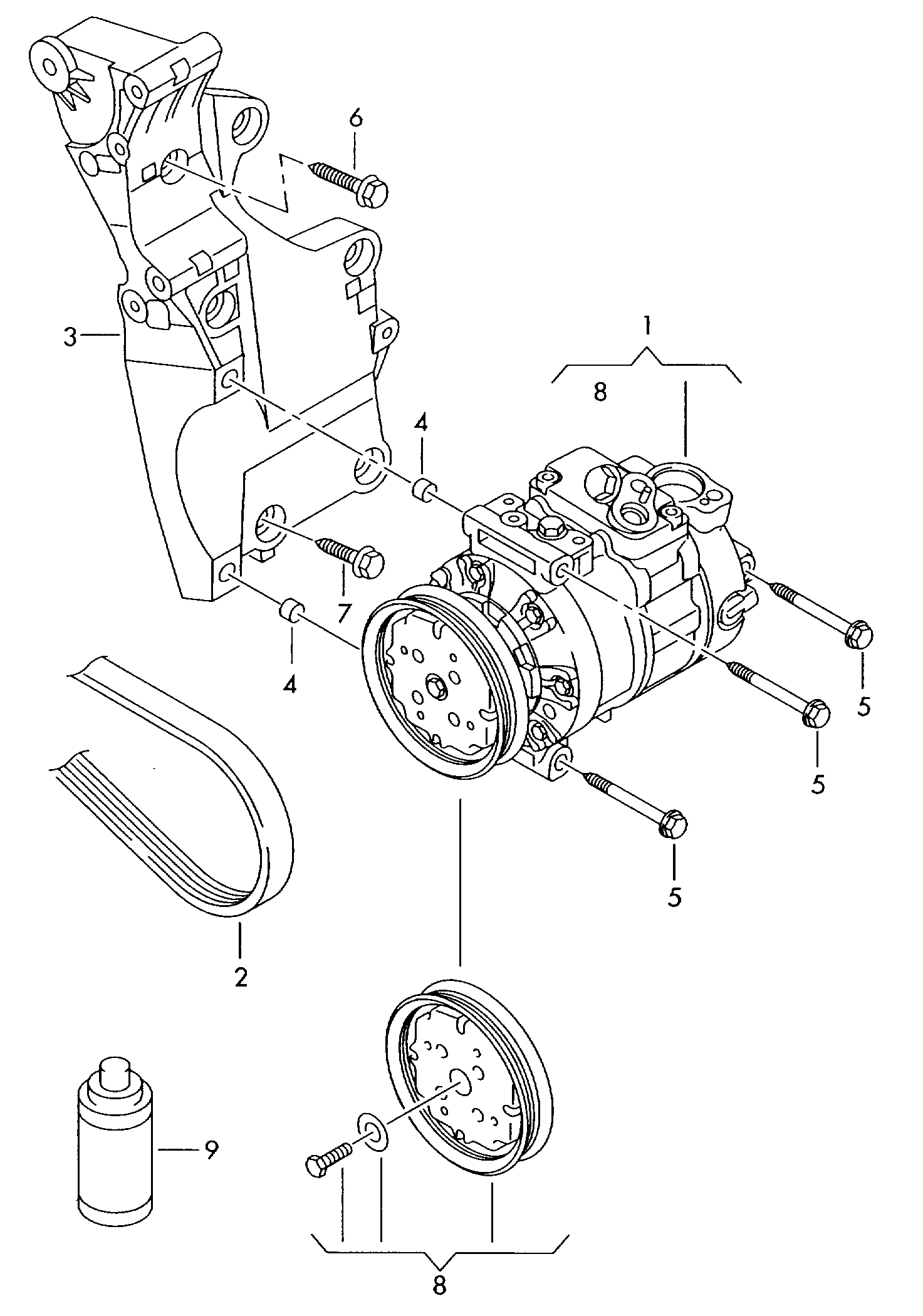 Seat 1K0 820 803 J - Kompresor klimatizácie parts5.com