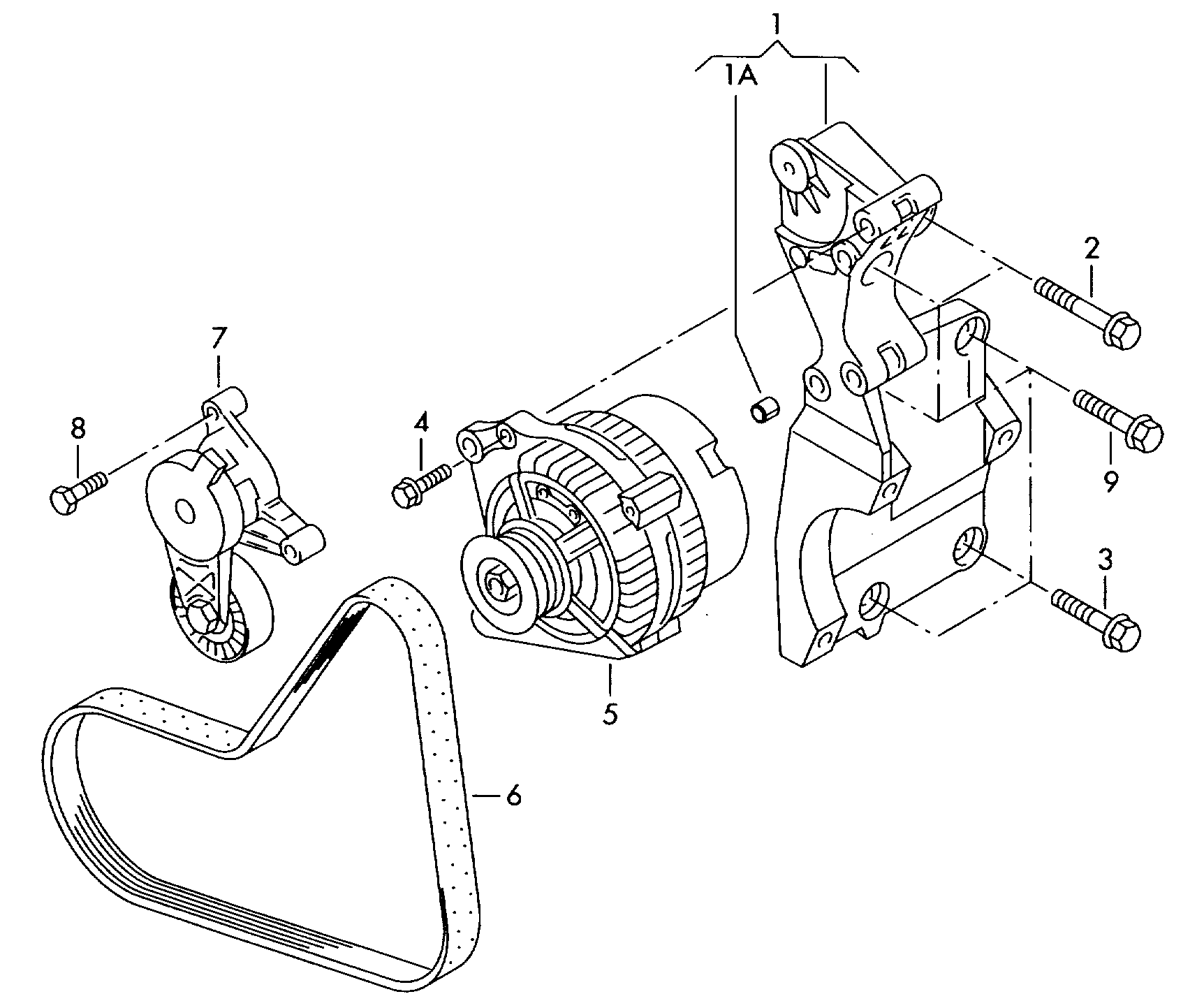 VAG 03G 109 244 A - Polea inversión / guía, correa distribución parts5.com