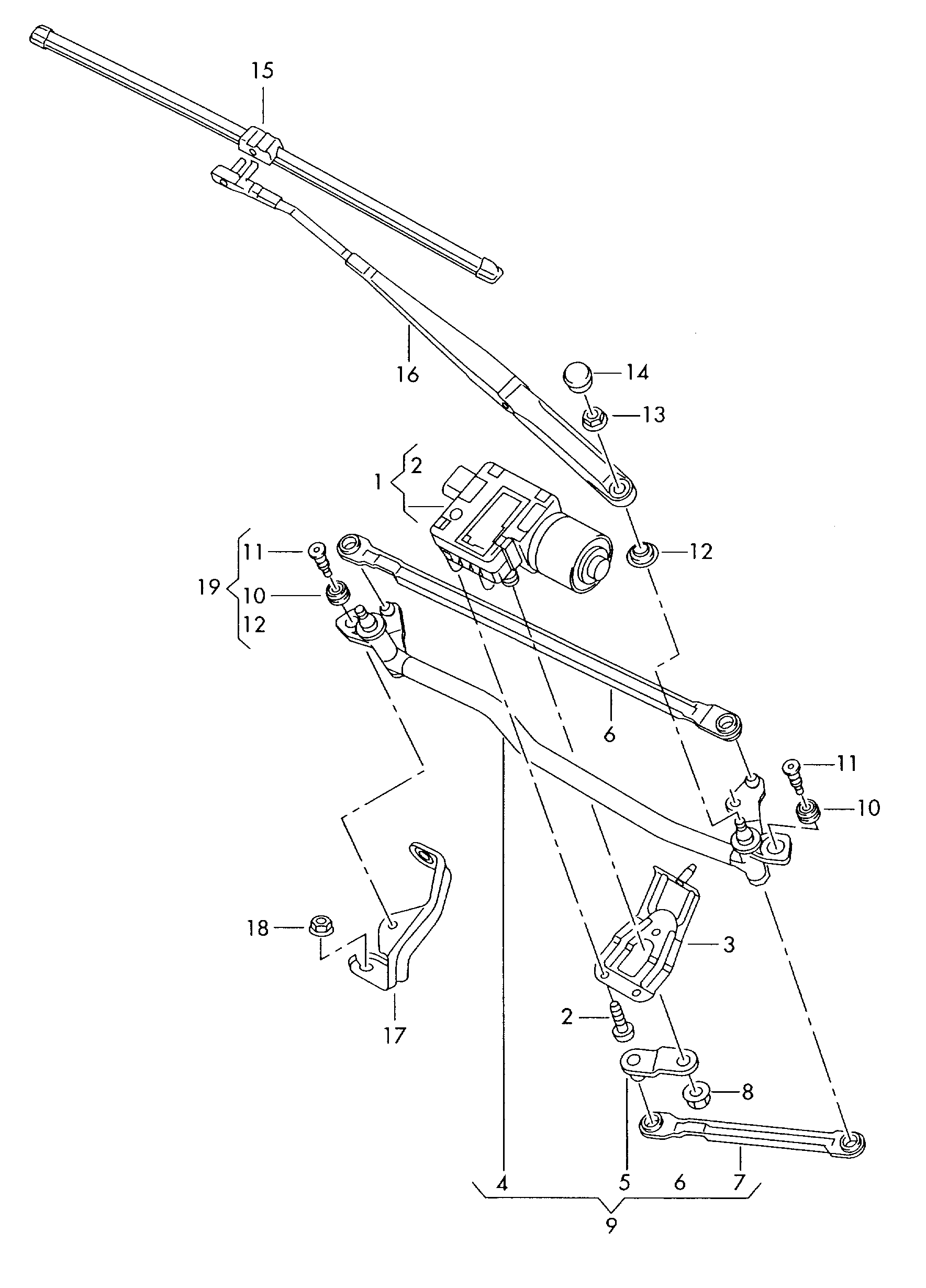 VAG 8P1 955 425 F - Wiper Blade parts5.com