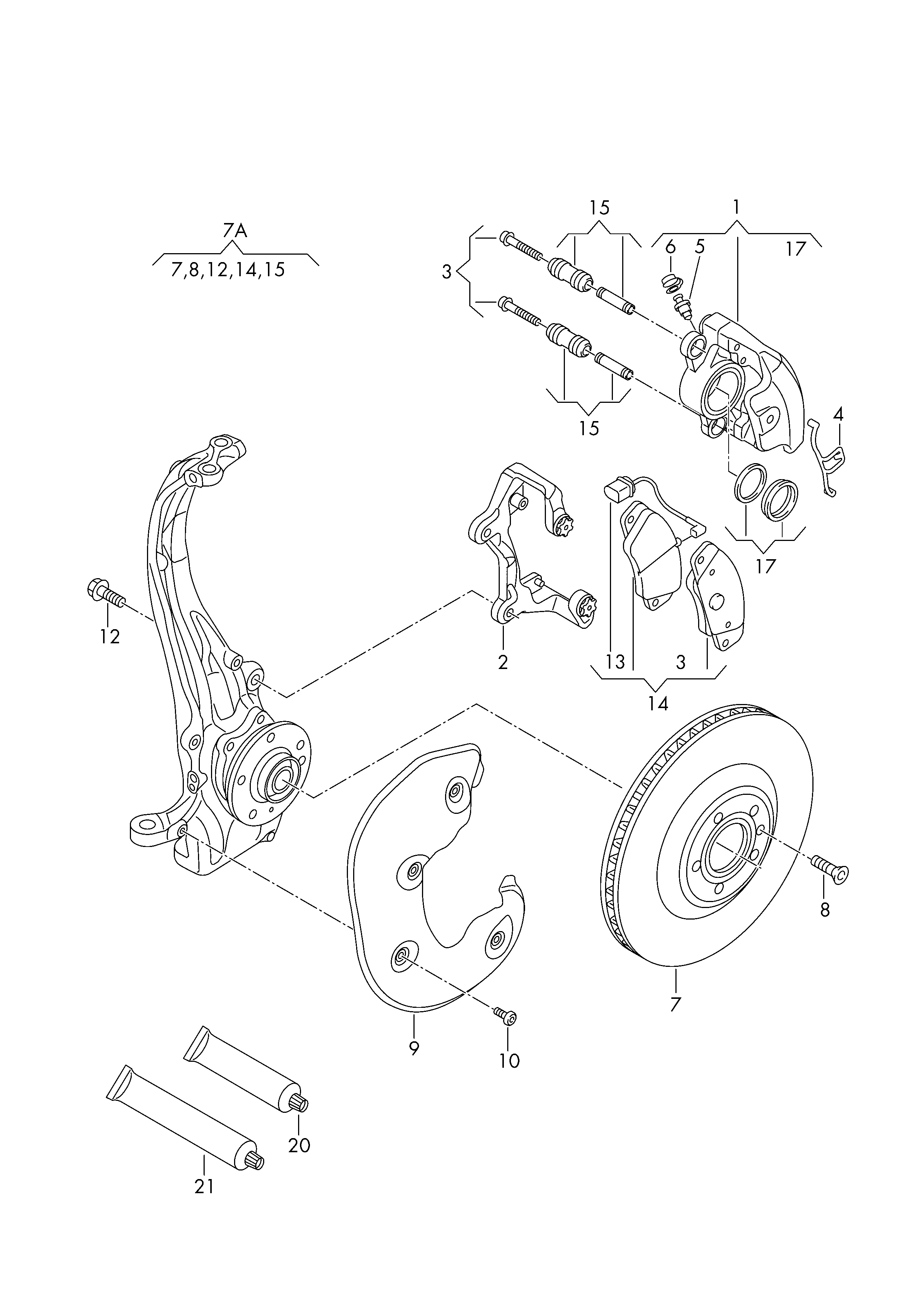 VAG 8K0 698 151 H - Brake Pad Set, disc brake parts5.com