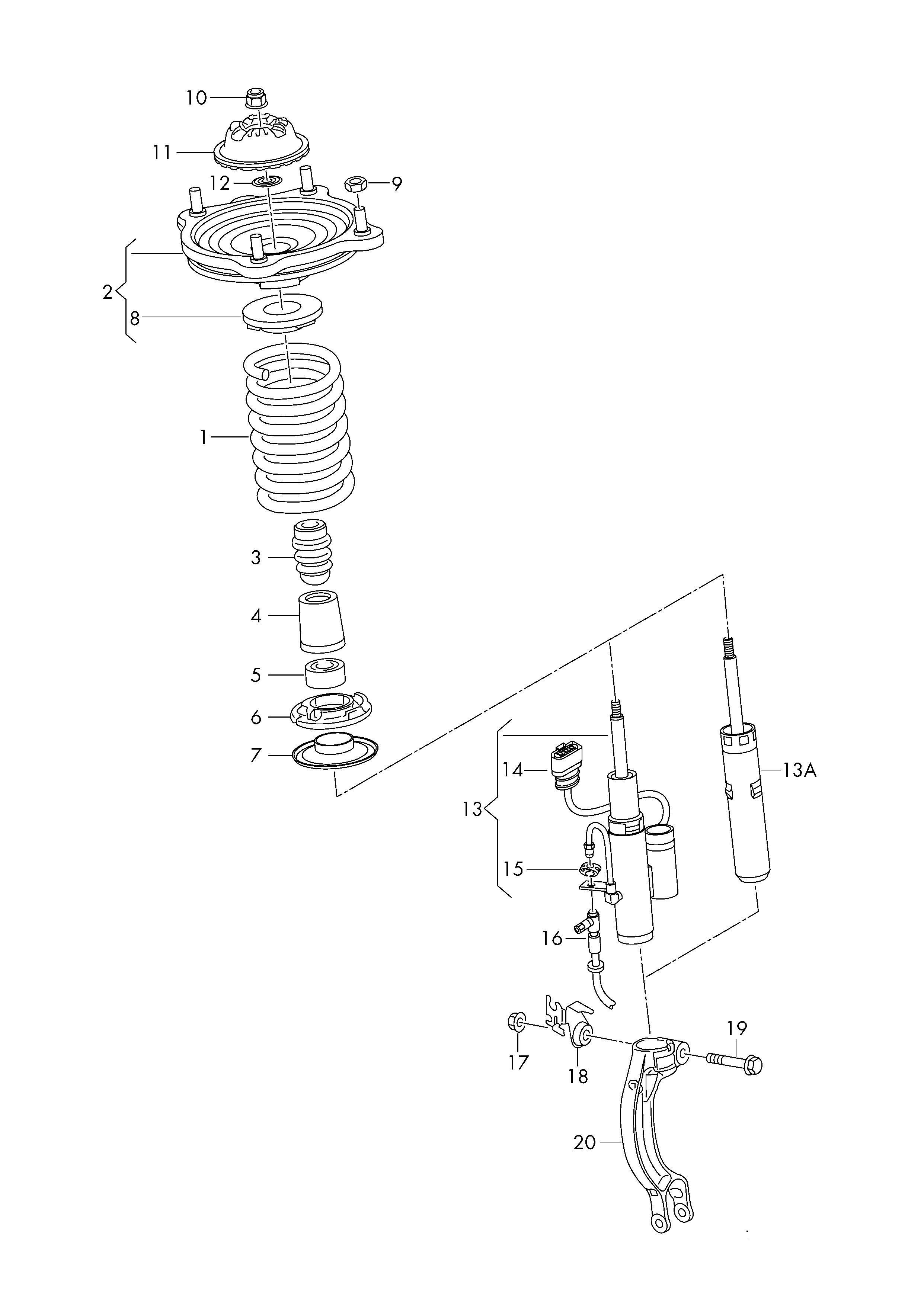 Seat 8E0 412 377 C - Opora in vodilo blazilnilka parts5.com