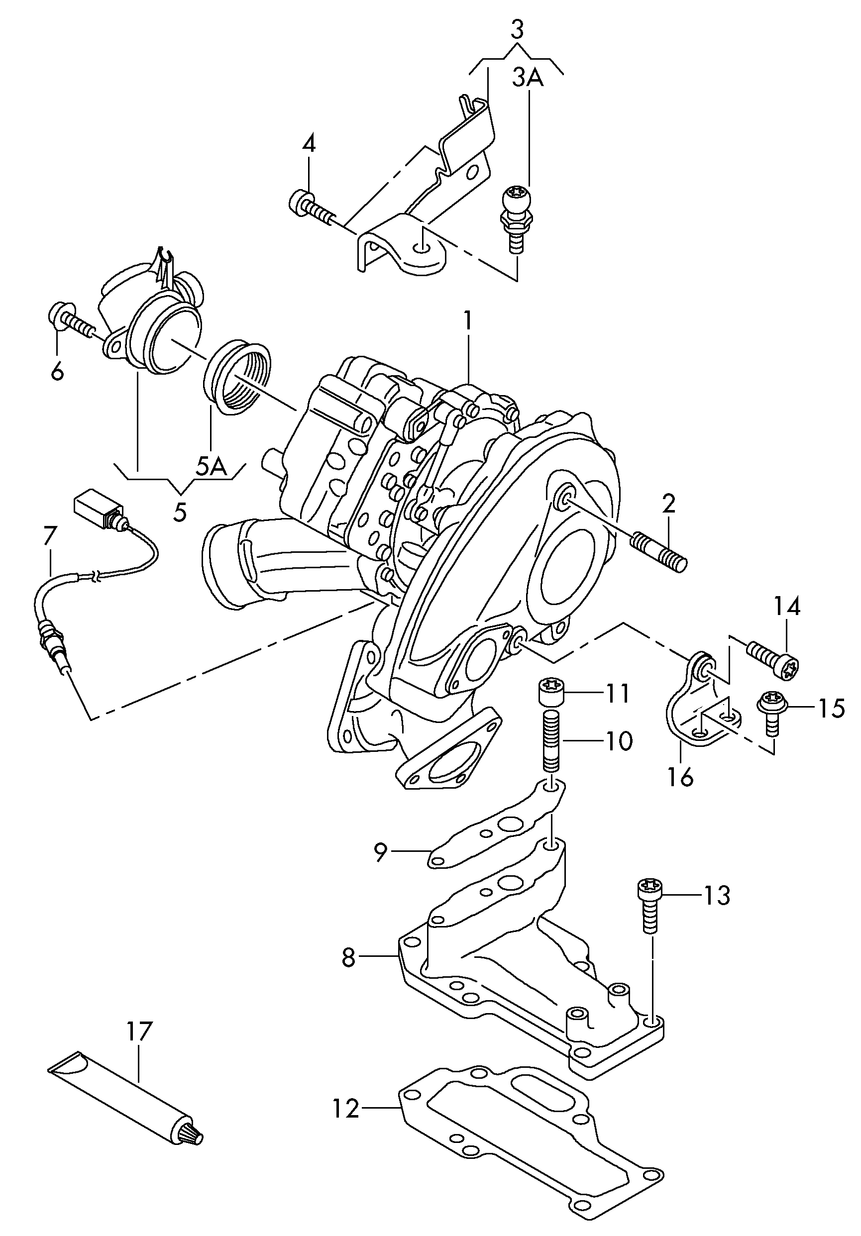 VW 059 145 757 P - Tiiviste, öljyn sisääntulo, (ahdin) parts5.com