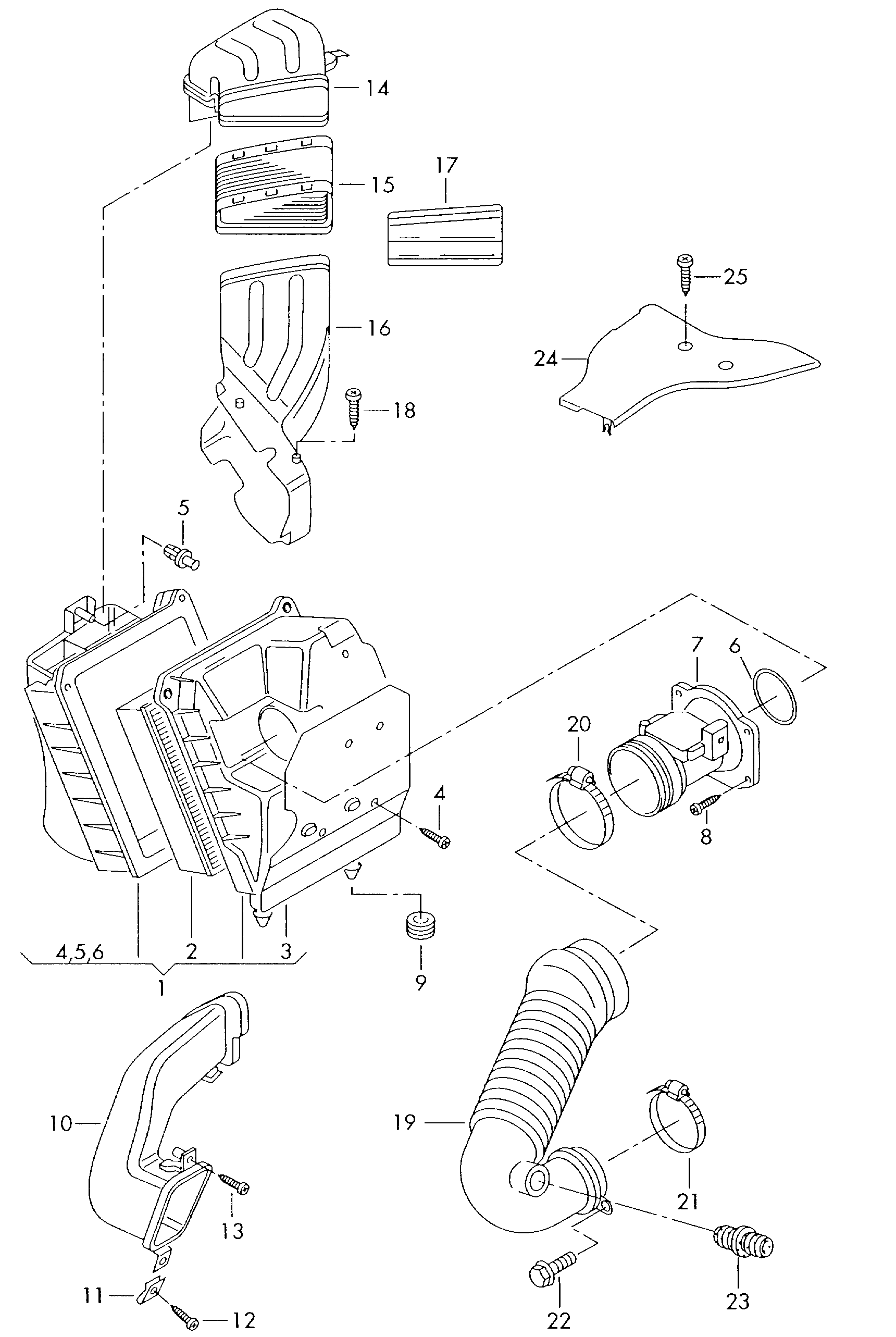 VAG 03G133837 - Filtru aer parts5.com